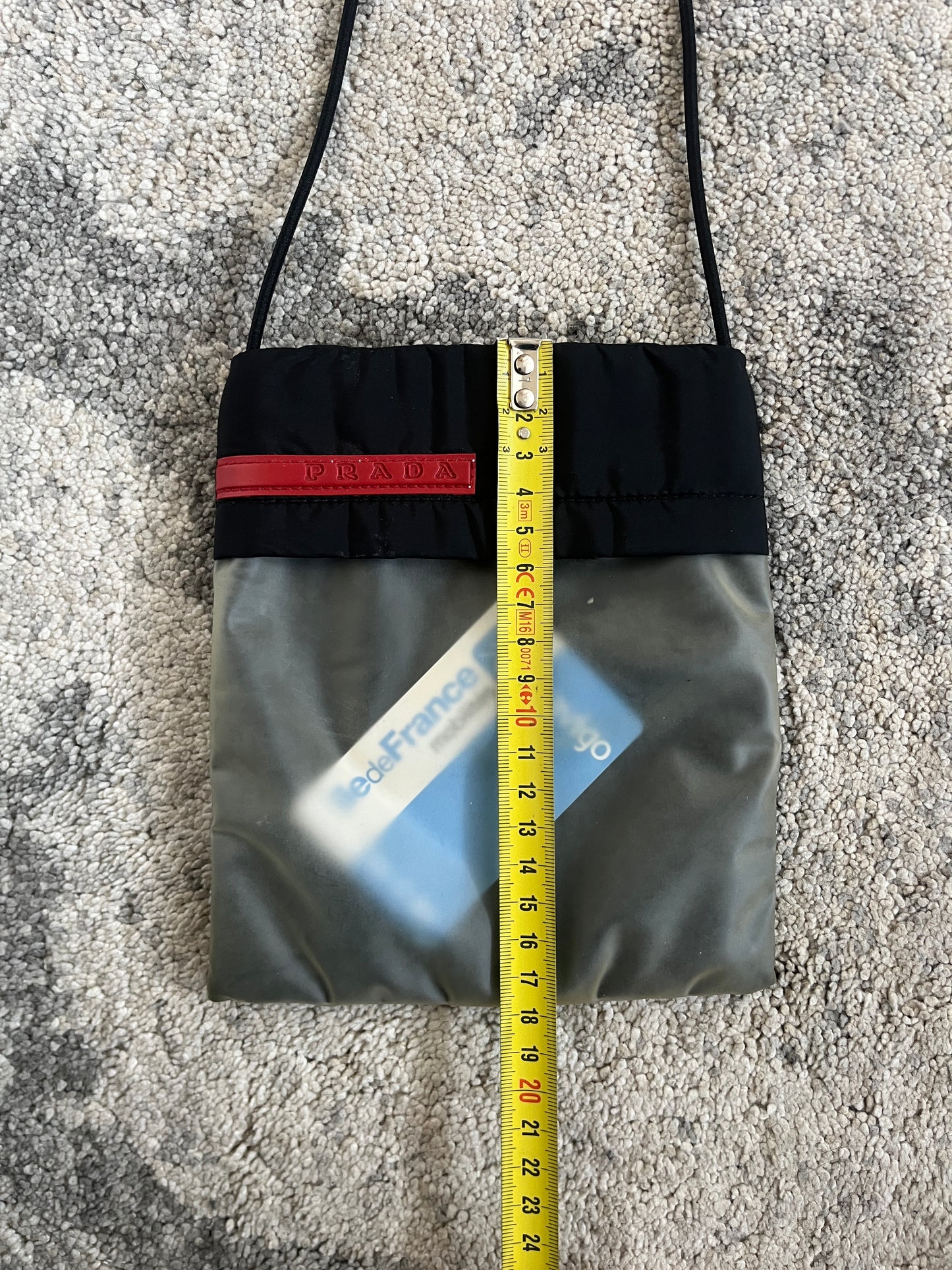 Prada SS1999 nylon & latex pouch bag