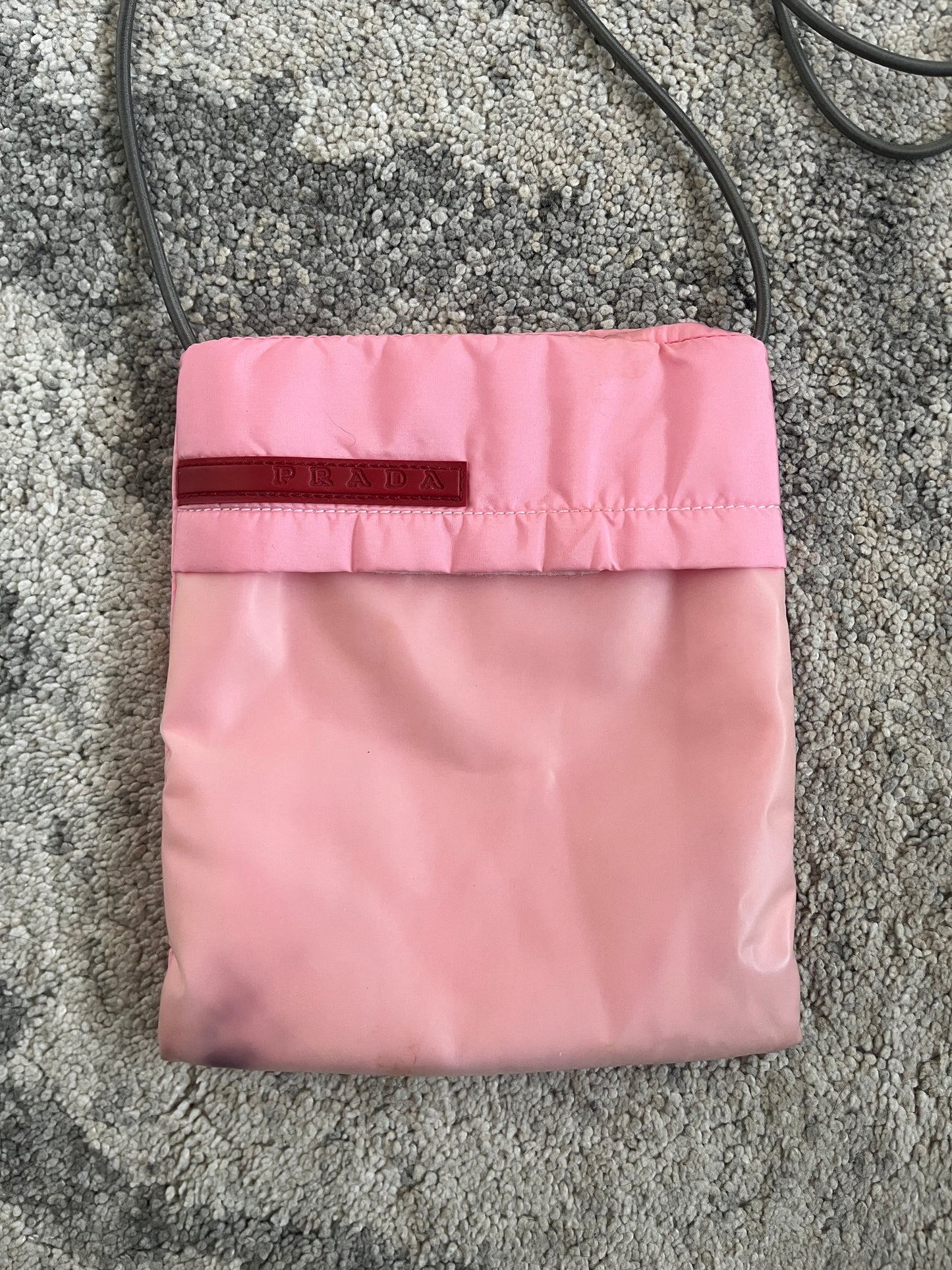 Prada SS1999 nylon & latex pouch bag