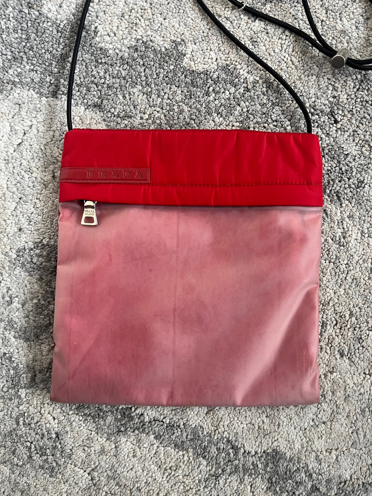 Prada SS1999 nylon & latex pouch bag
