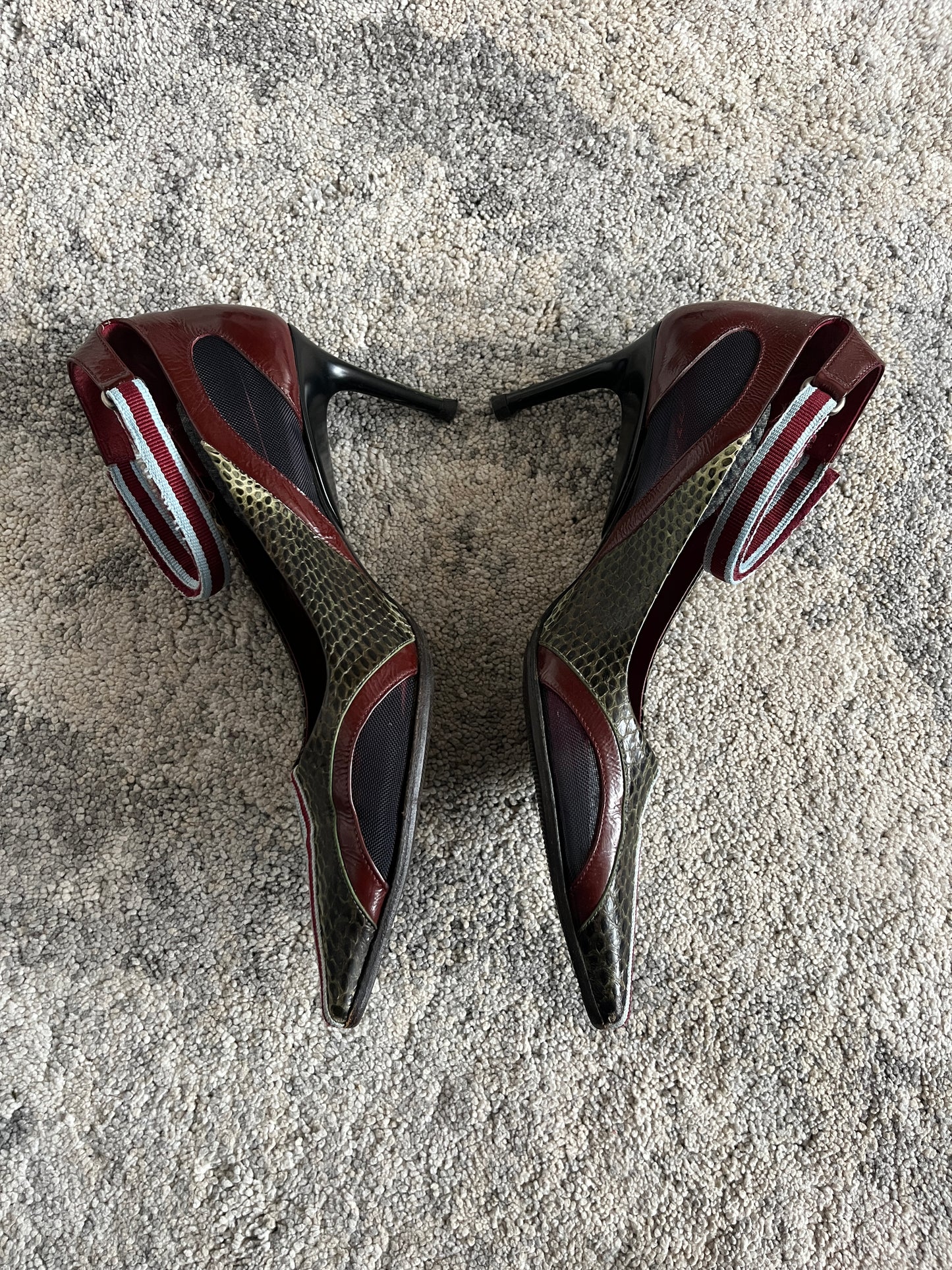 Miu Miu 2000 python & patent heels