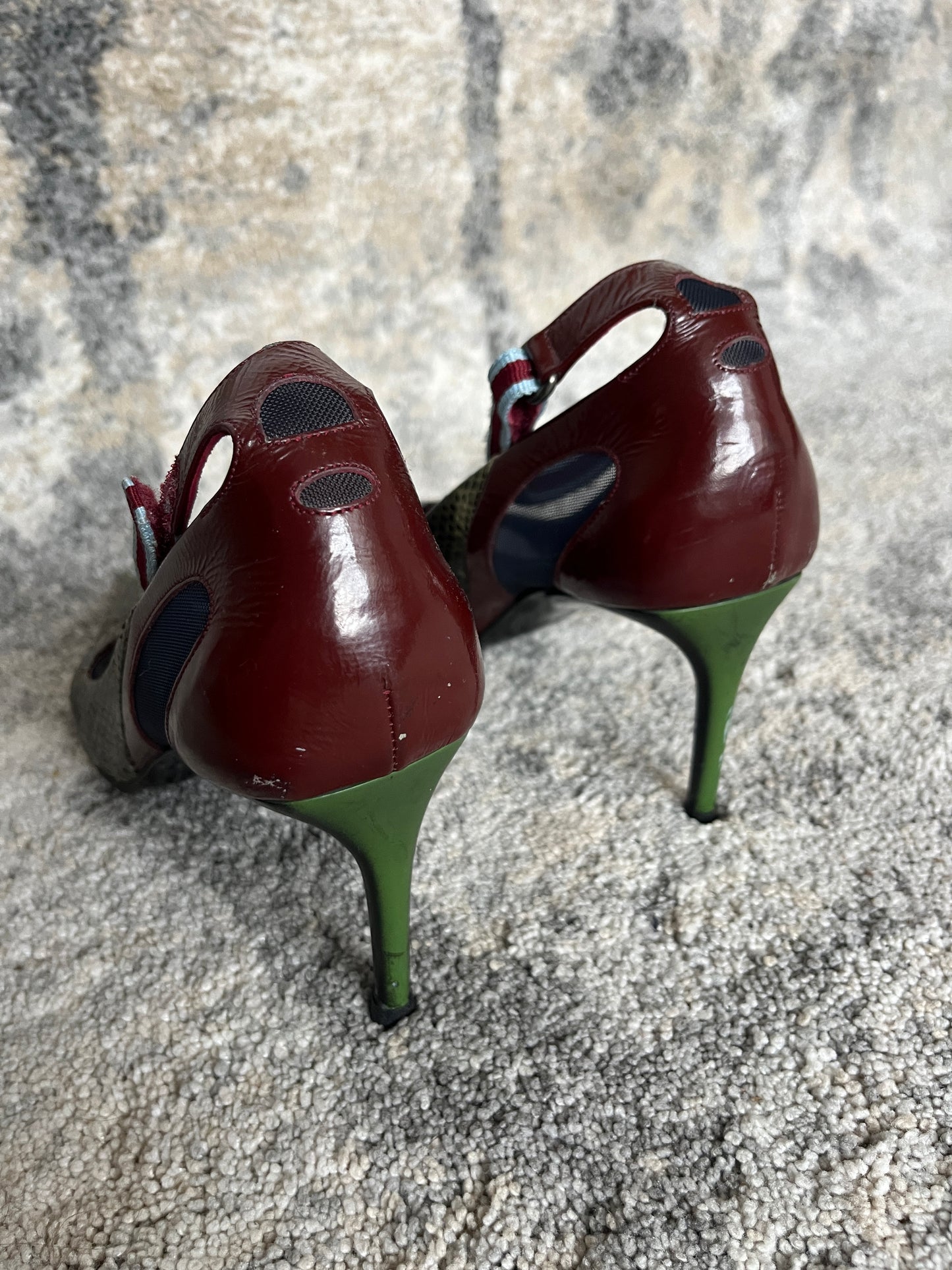 Miu Miu 2000 python & patent heels