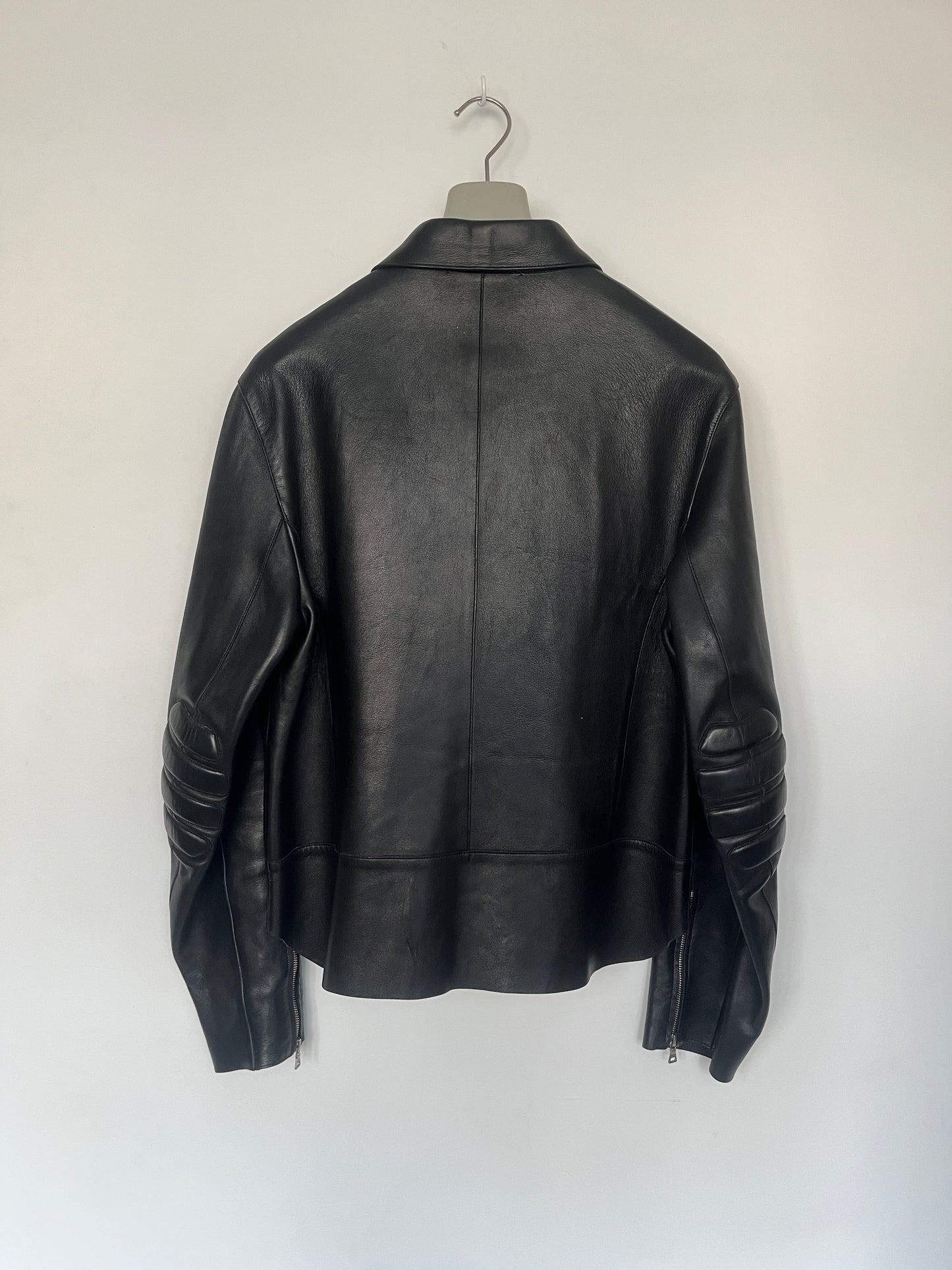 Prada FW1999 motorcycle patch leather jacket
