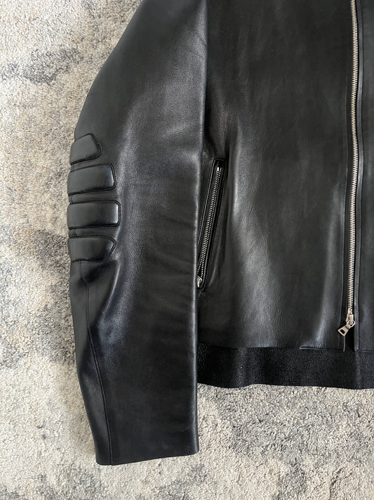 Prada FW1999 motorcycle patch leather jacket