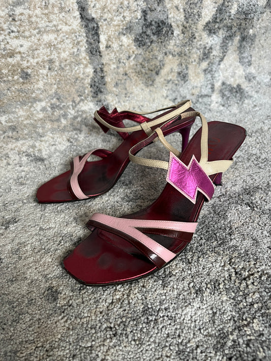 Miu Miu SS2000 lightning leather heels