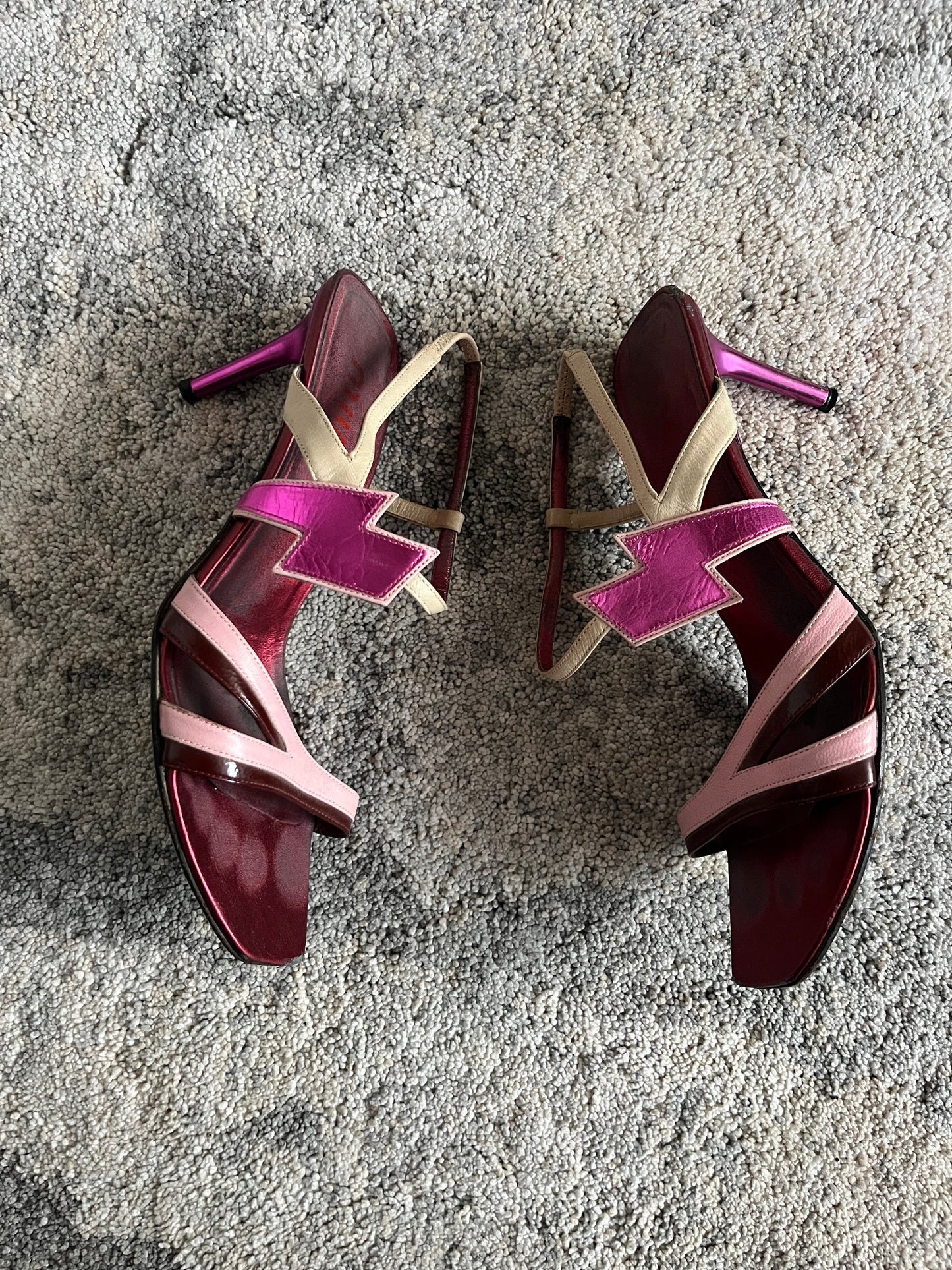 Miu Miu SS2000 lightning leather heels