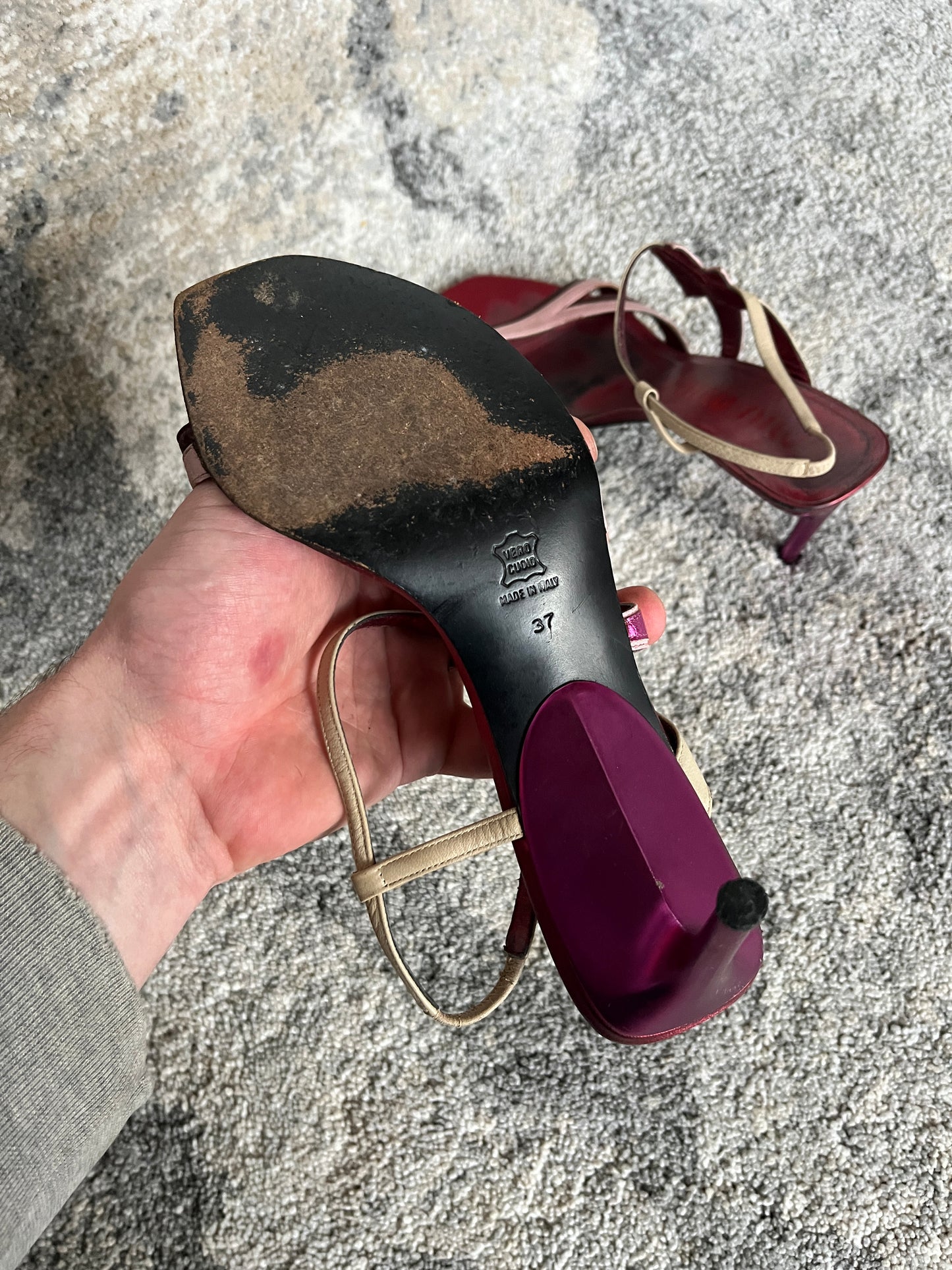Miu Miu SS2000 lightning leather heels
