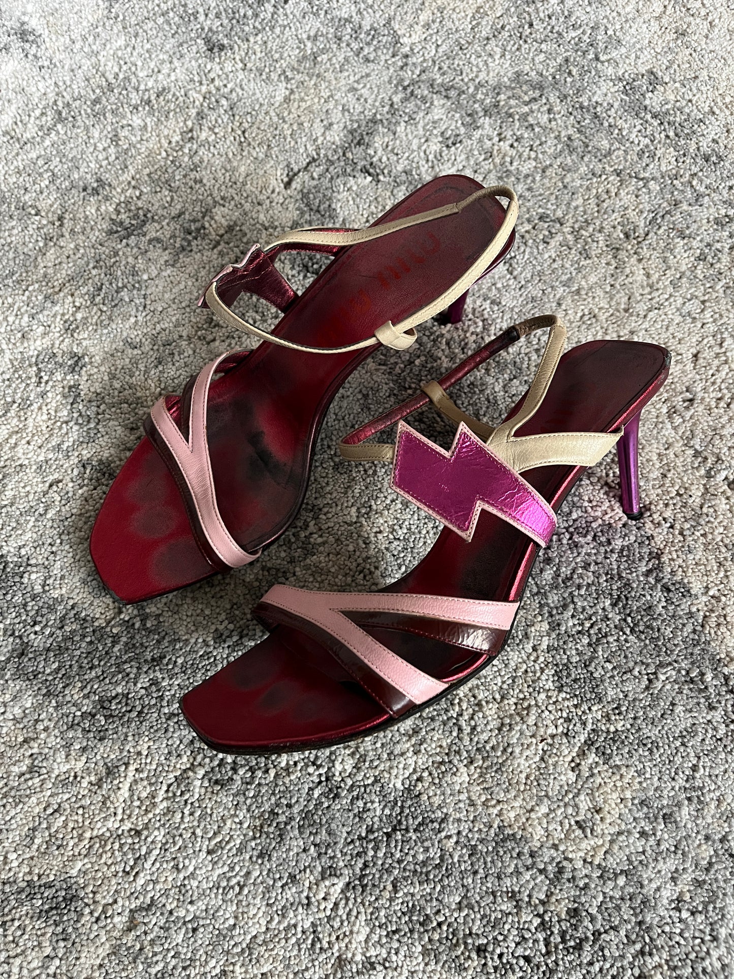 Miu Miu SS2000 lightning leather heels