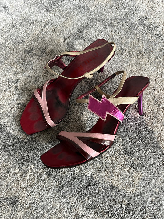 Miu Miu SS2000 lightning leather heels