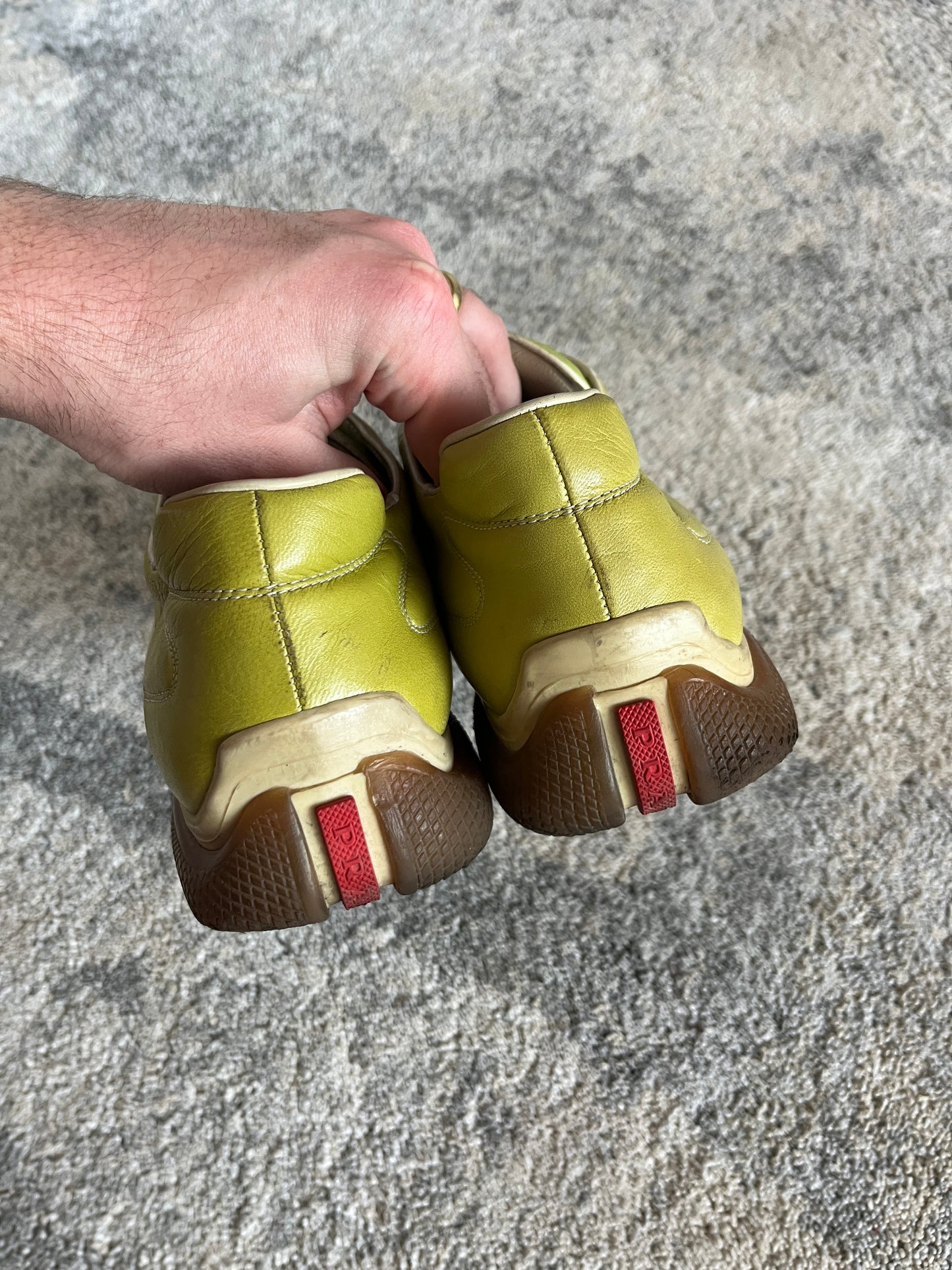 Prada SS2001 sport leather trainers
