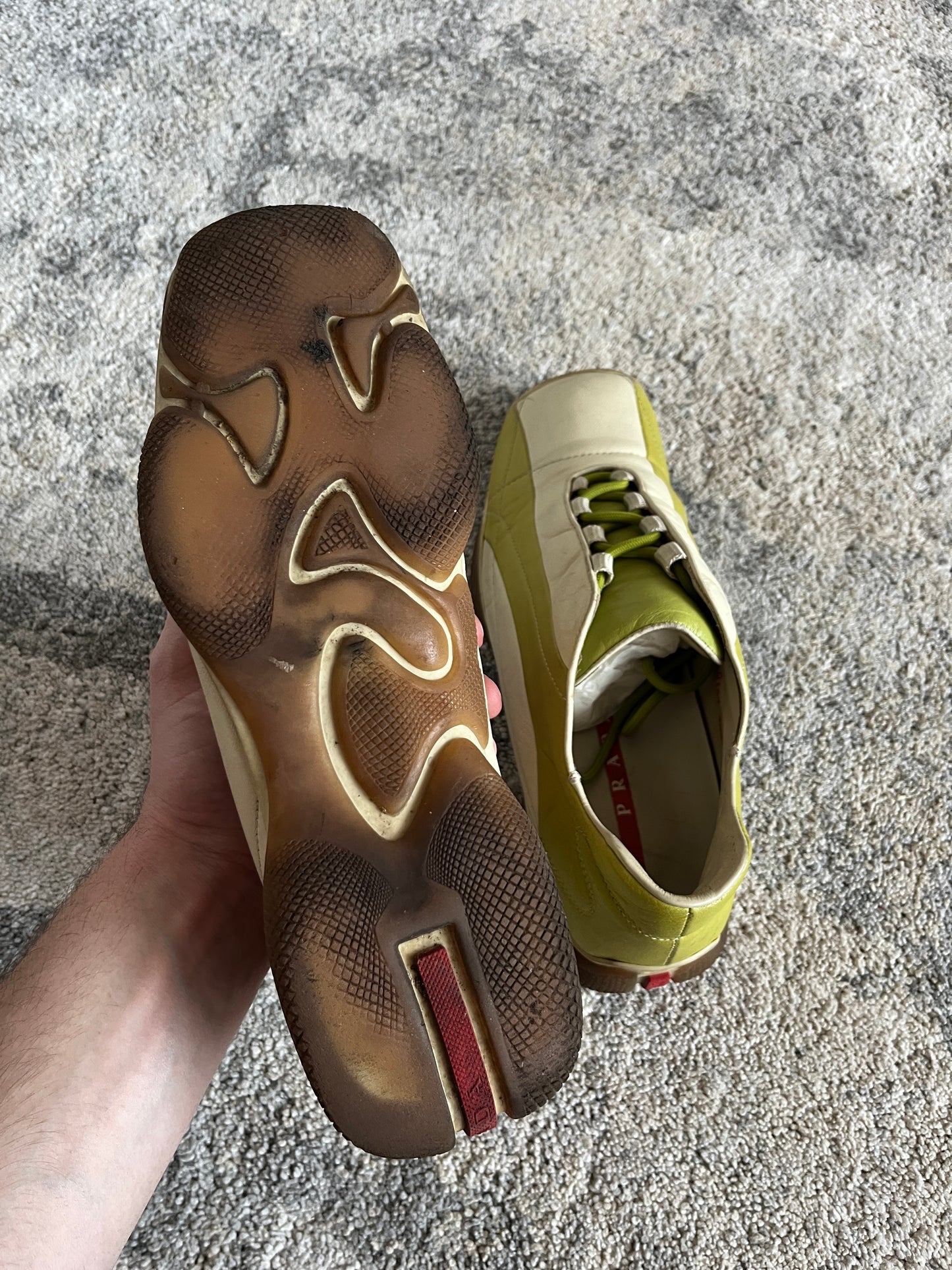 Prada SS2001 sport leather trainers