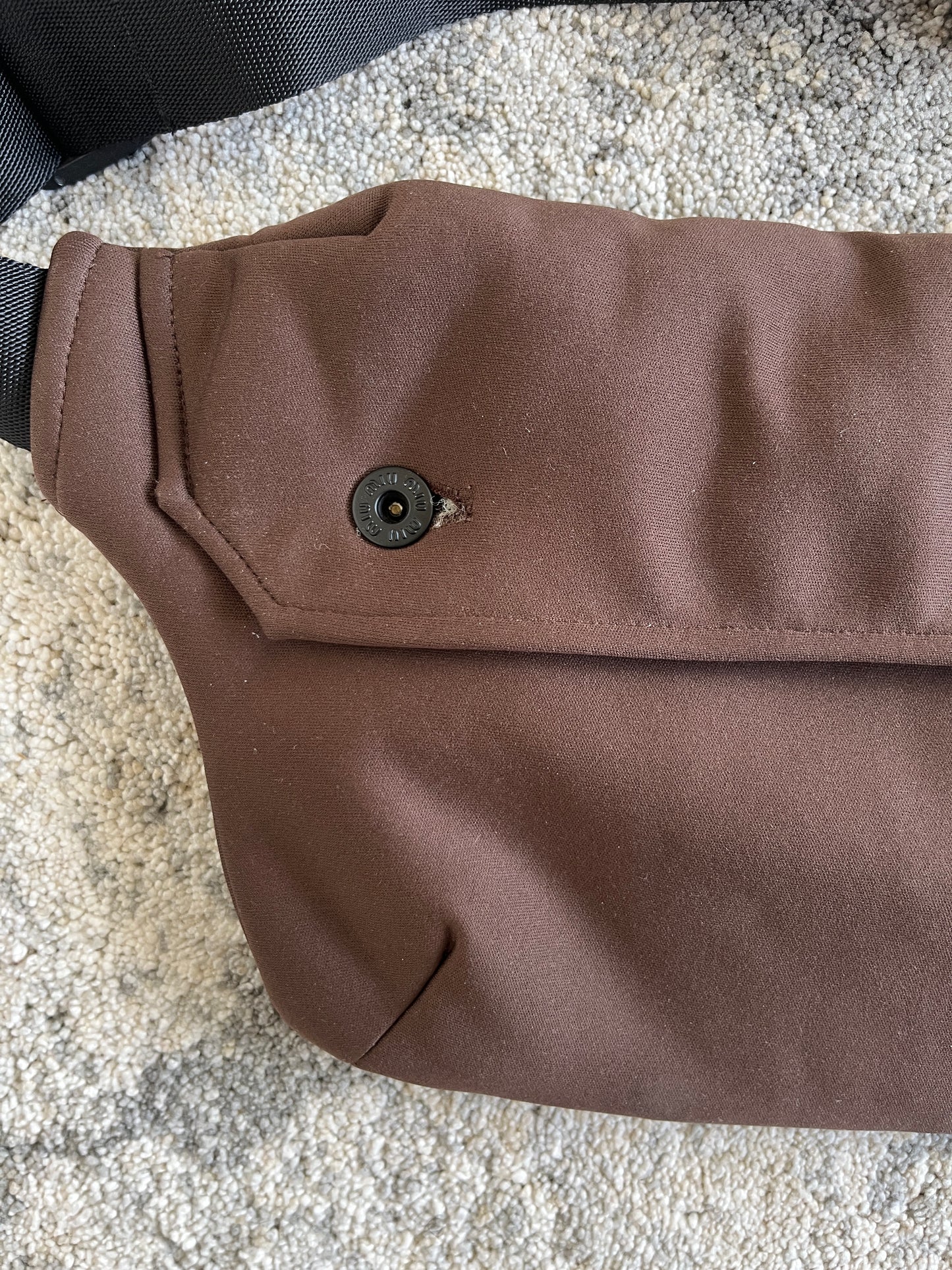 Miu Miu FW1999 nylon & fleece waist bag