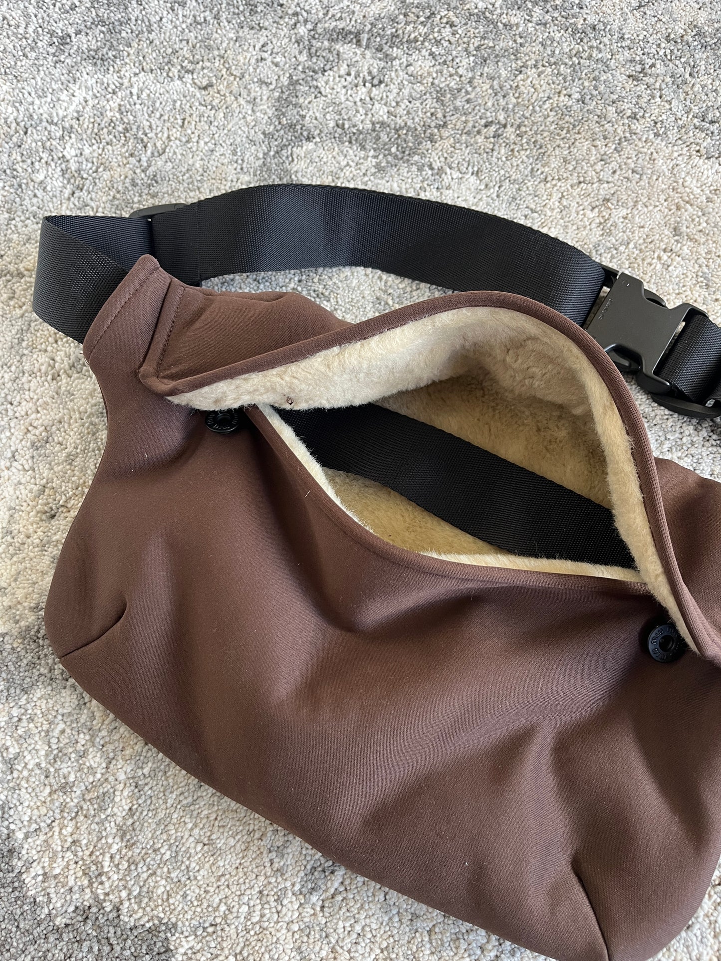 Miu Miu FW1999 nylon & fleece waist bag