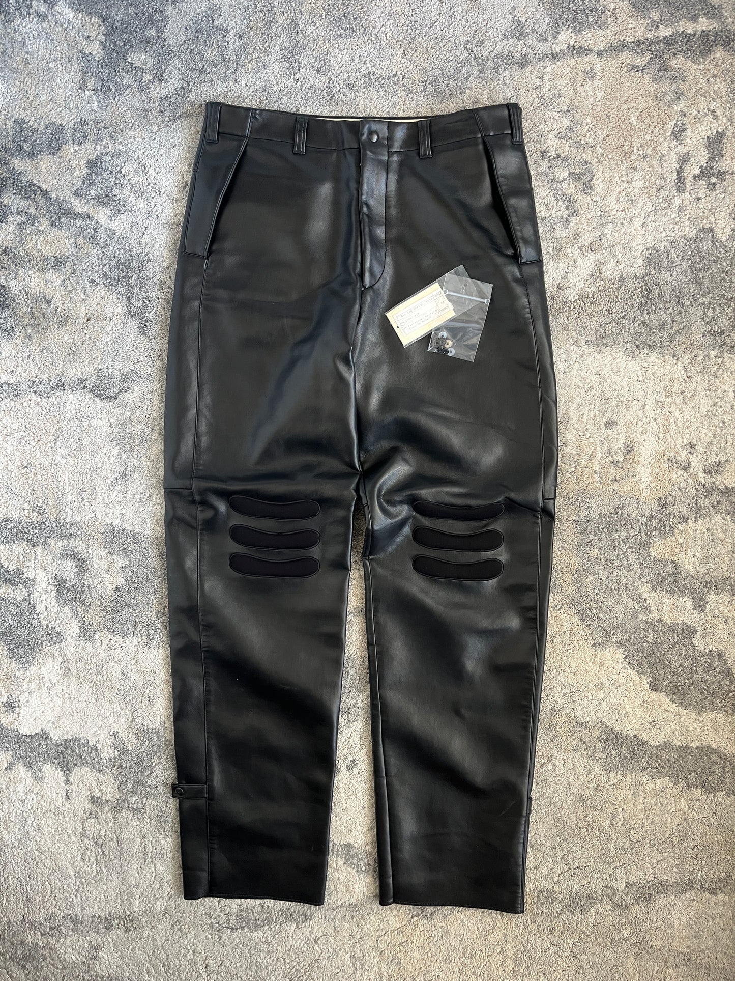 Armani 1990's vinyl motorcycle patchs pants