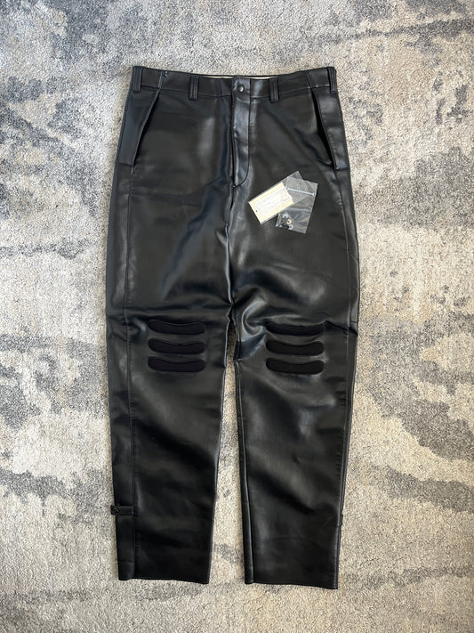 Armani 1990's vinyl motorcycle patchs pants
