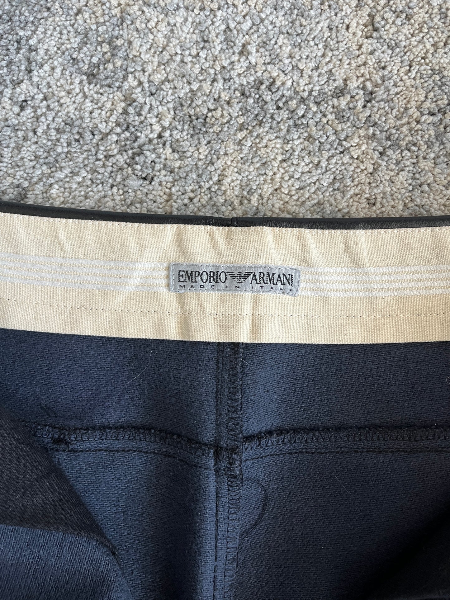 Armani 1990's vinyl motorcycle patchs pants