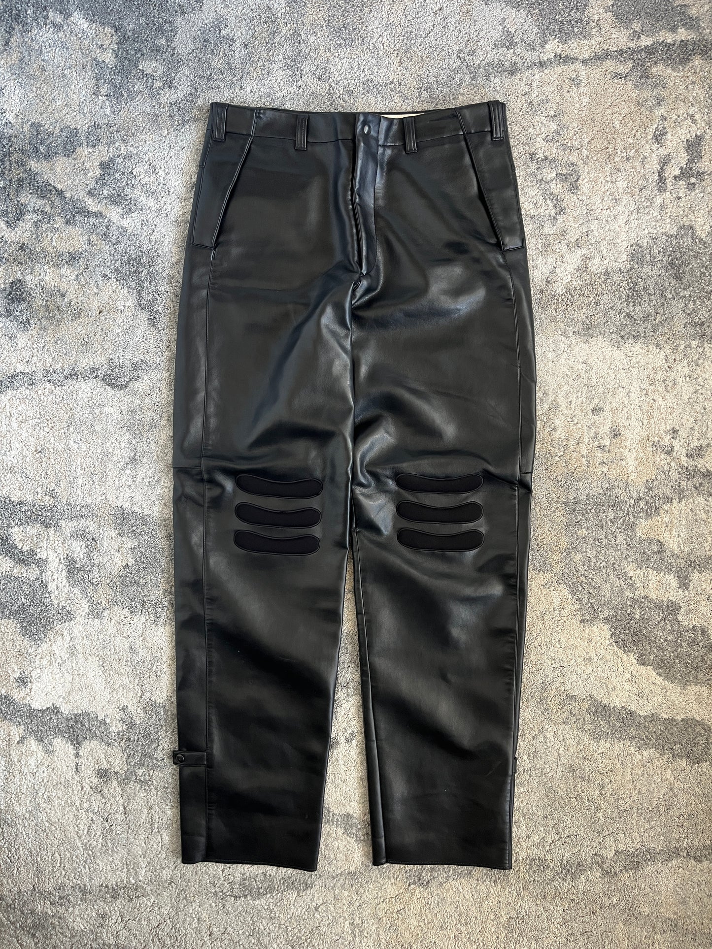 Armani 1990's vinyl motorcycle patchs pants