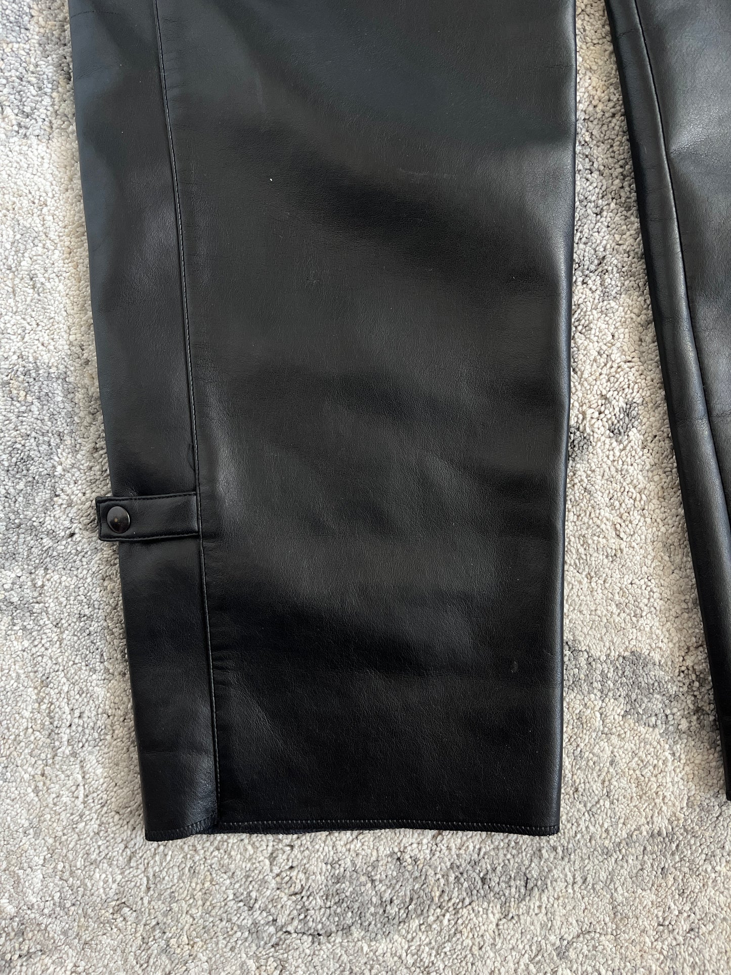 Armani 1990's vinyl motorcycle patchs pants