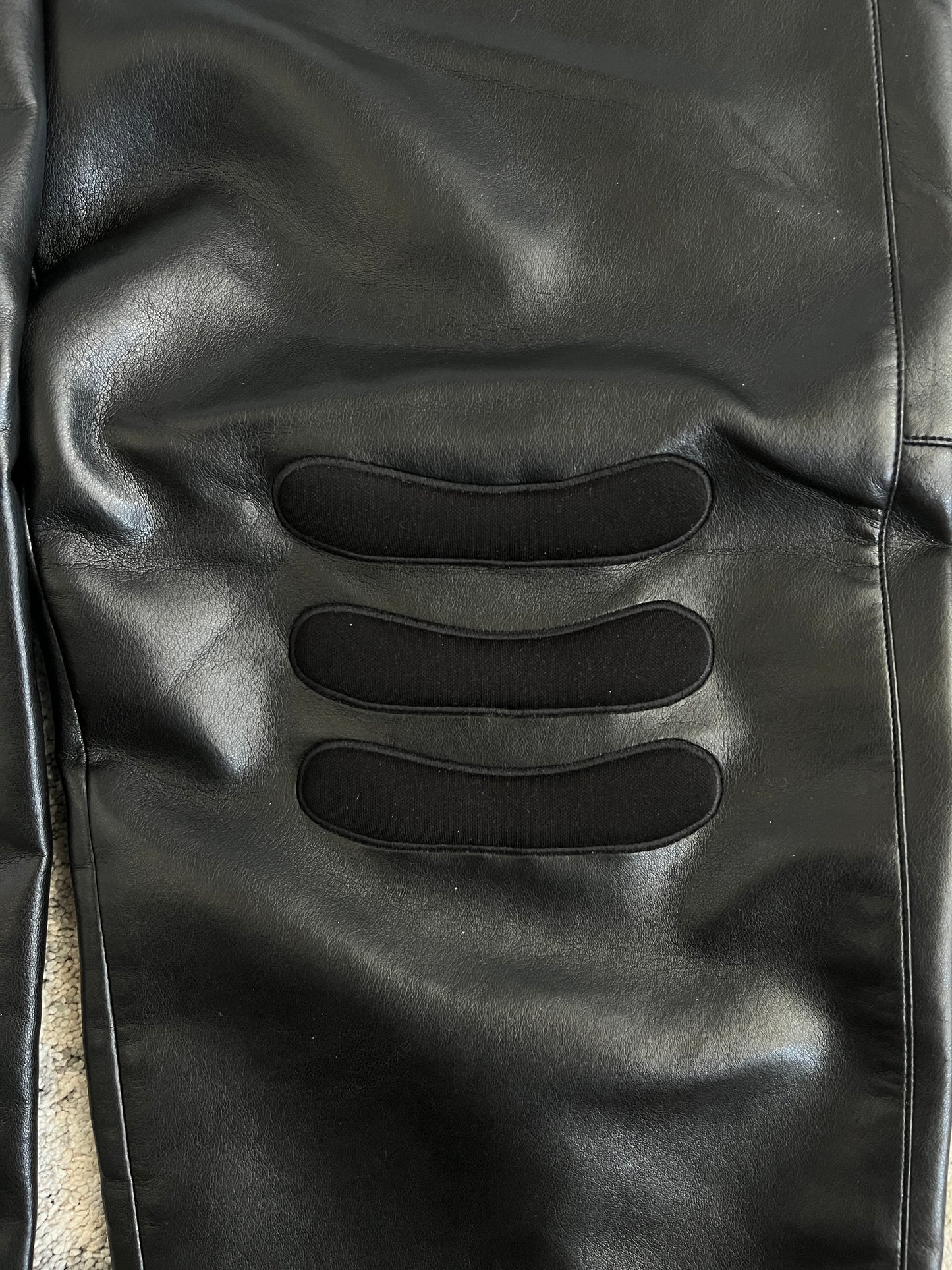 Armani 1990's vinyl motorcycle patchs pants