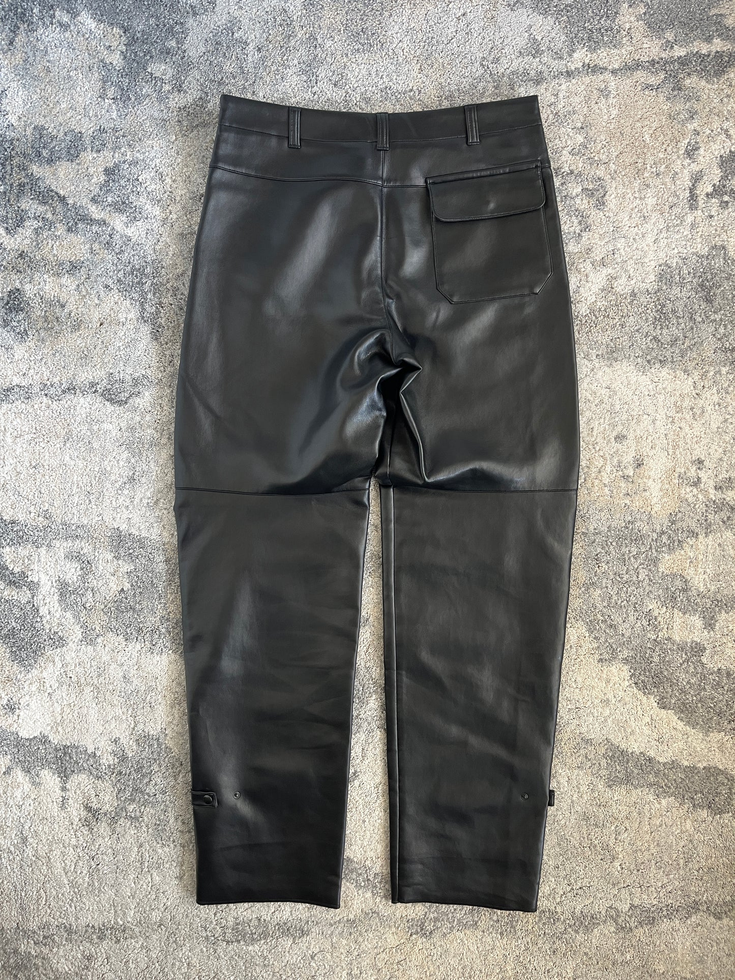 Armani 1990's vinyl motorcycle patchs pants