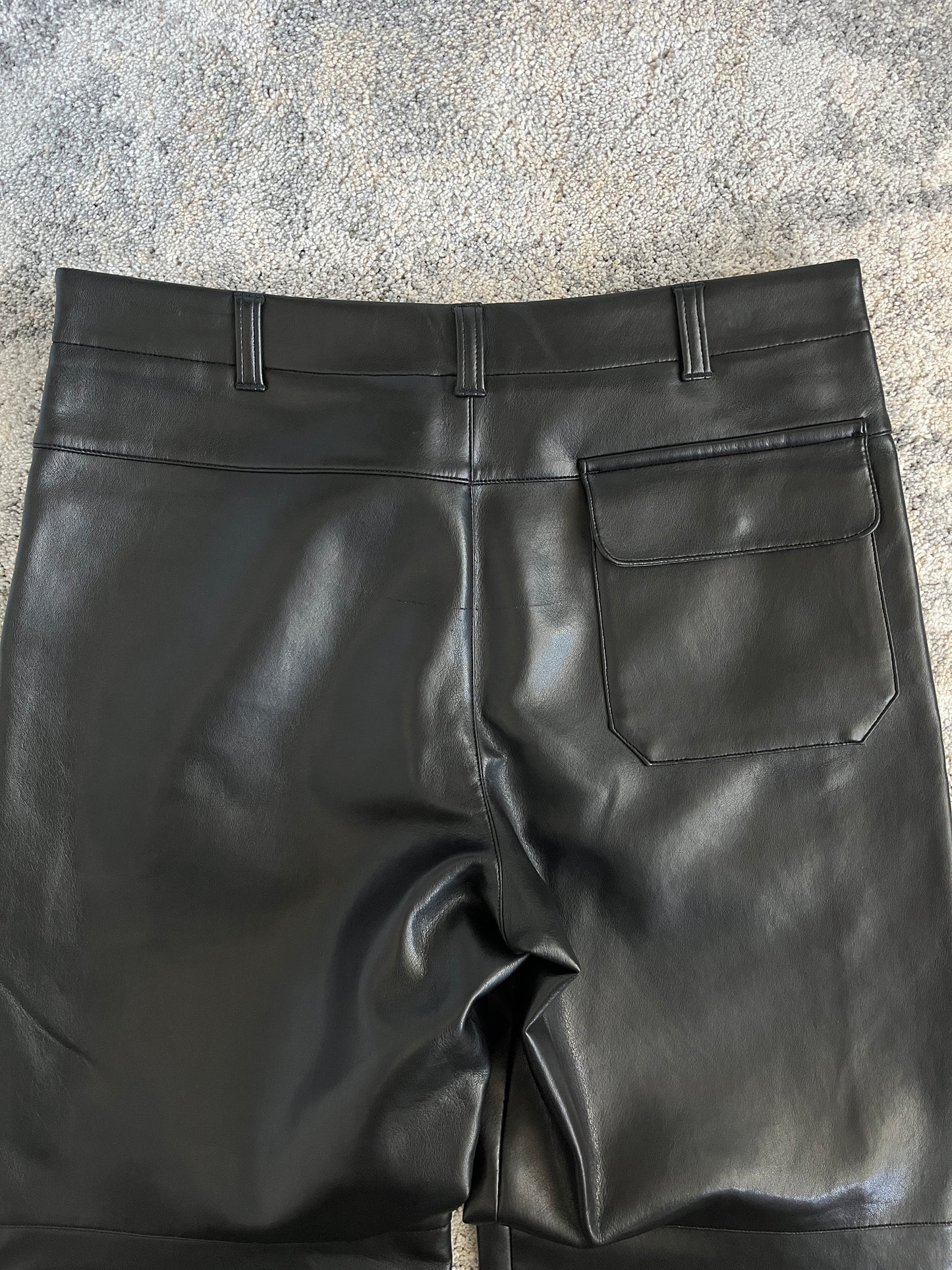 Armani 1990's vinyl motorcycle patchs pants