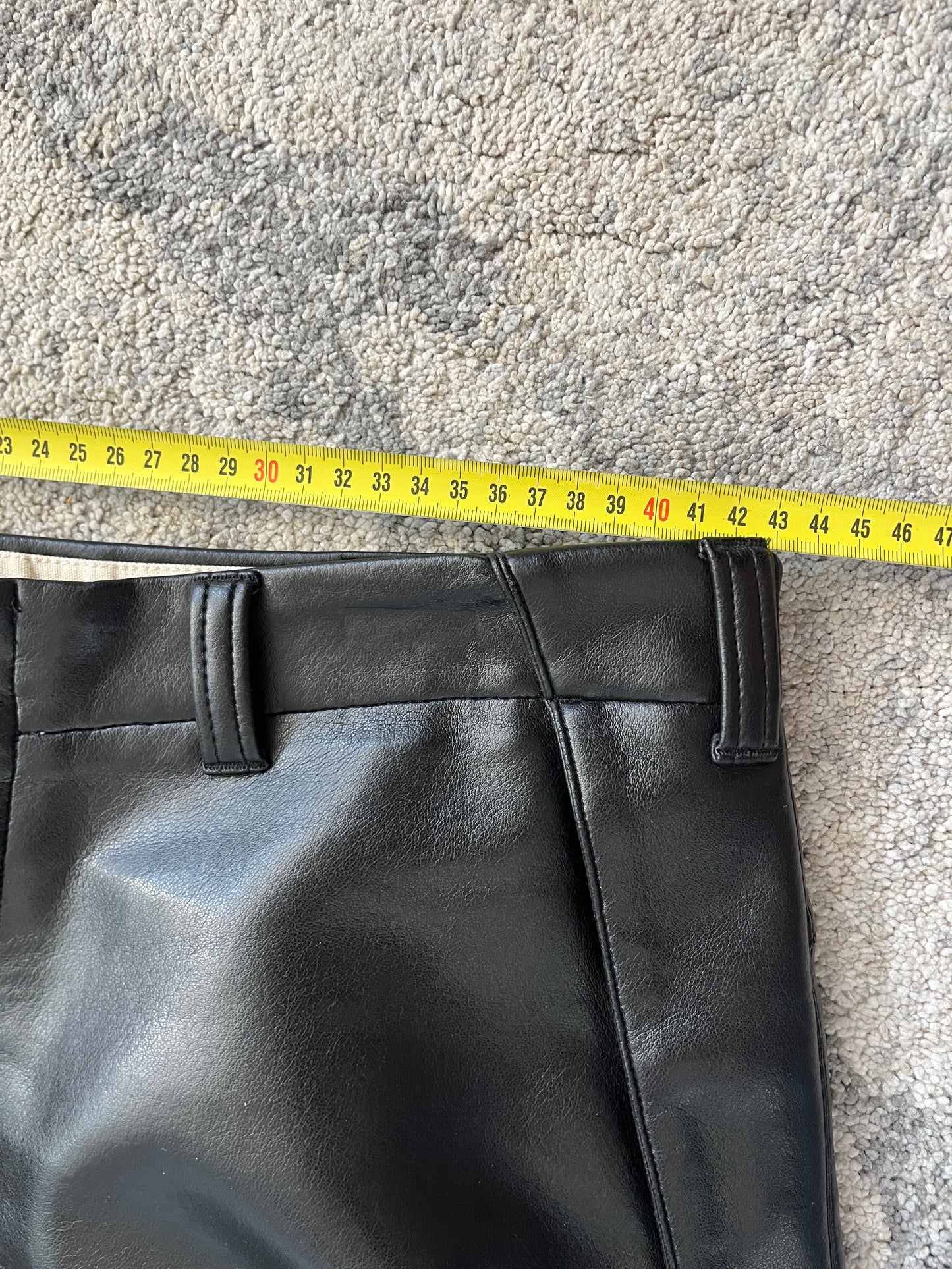 Armani 1990's vinyl motorcycle patchs pants