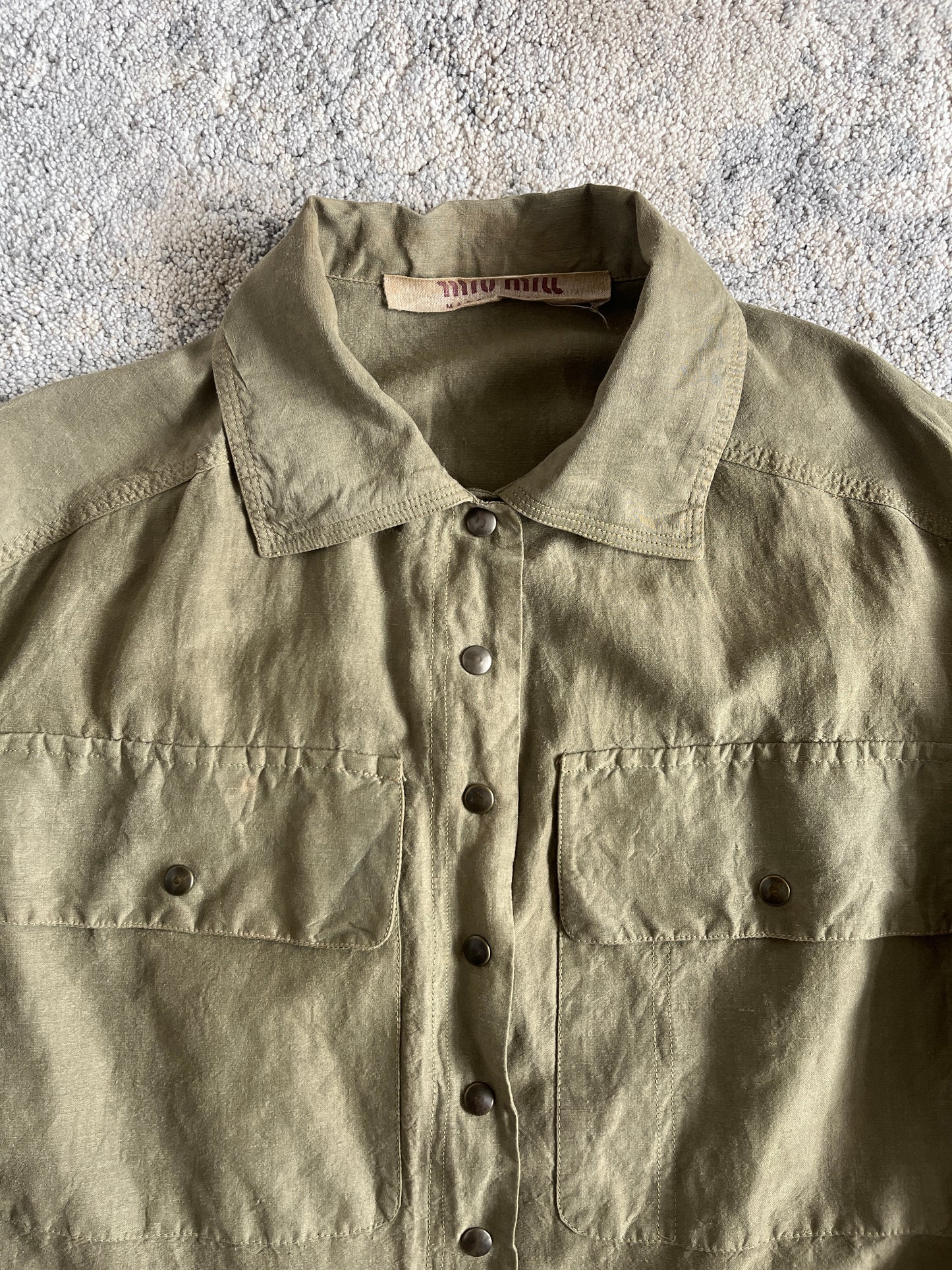 Miu Miu SS1994 silk & linen trucker jacket