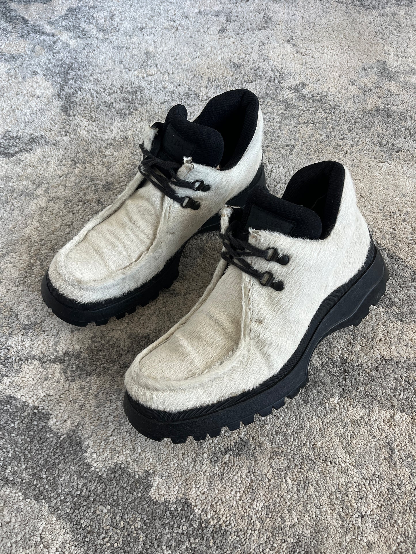 Prada 2000's pony hair shoes