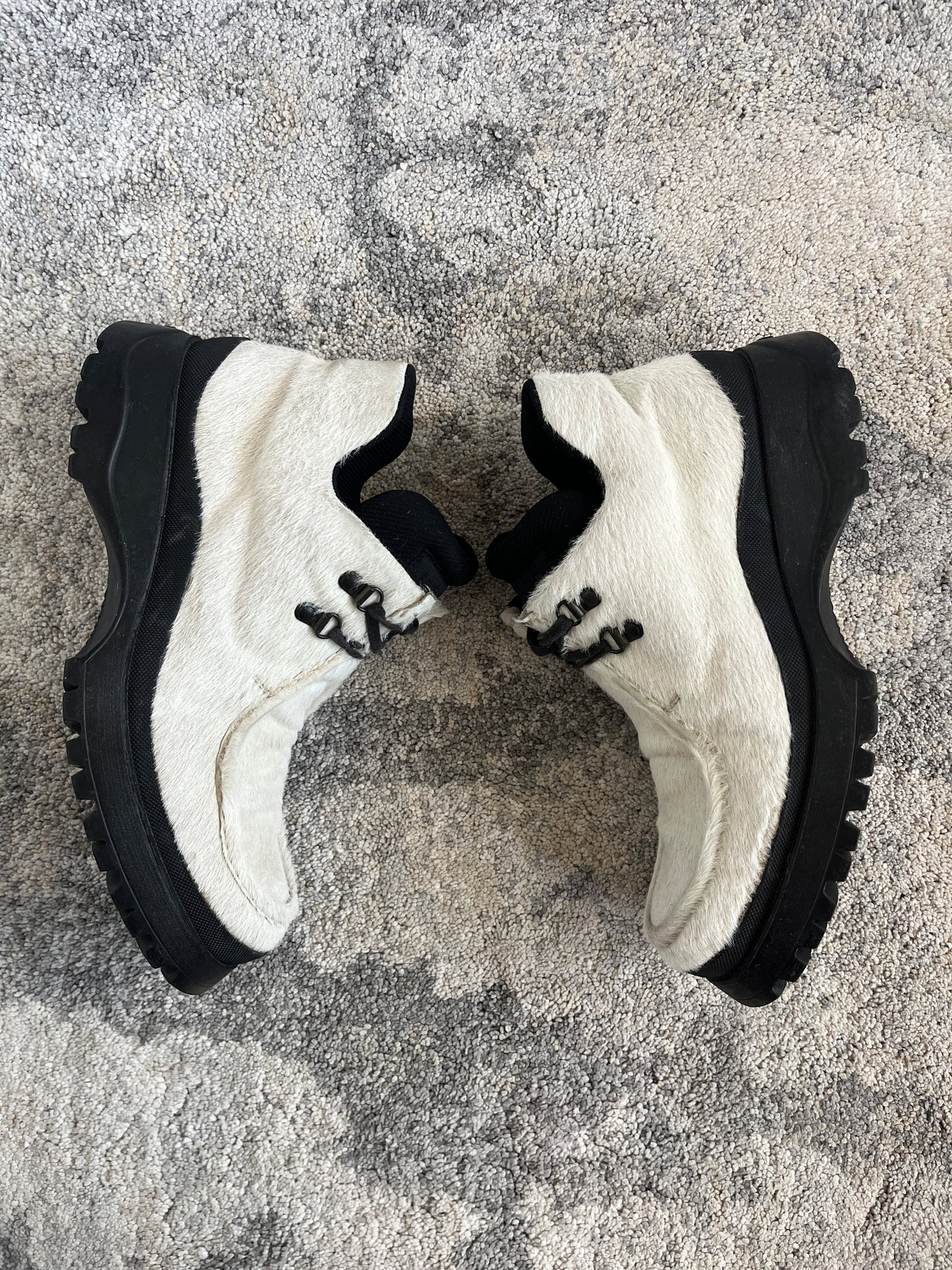 Prada 2000's pony hair shoes