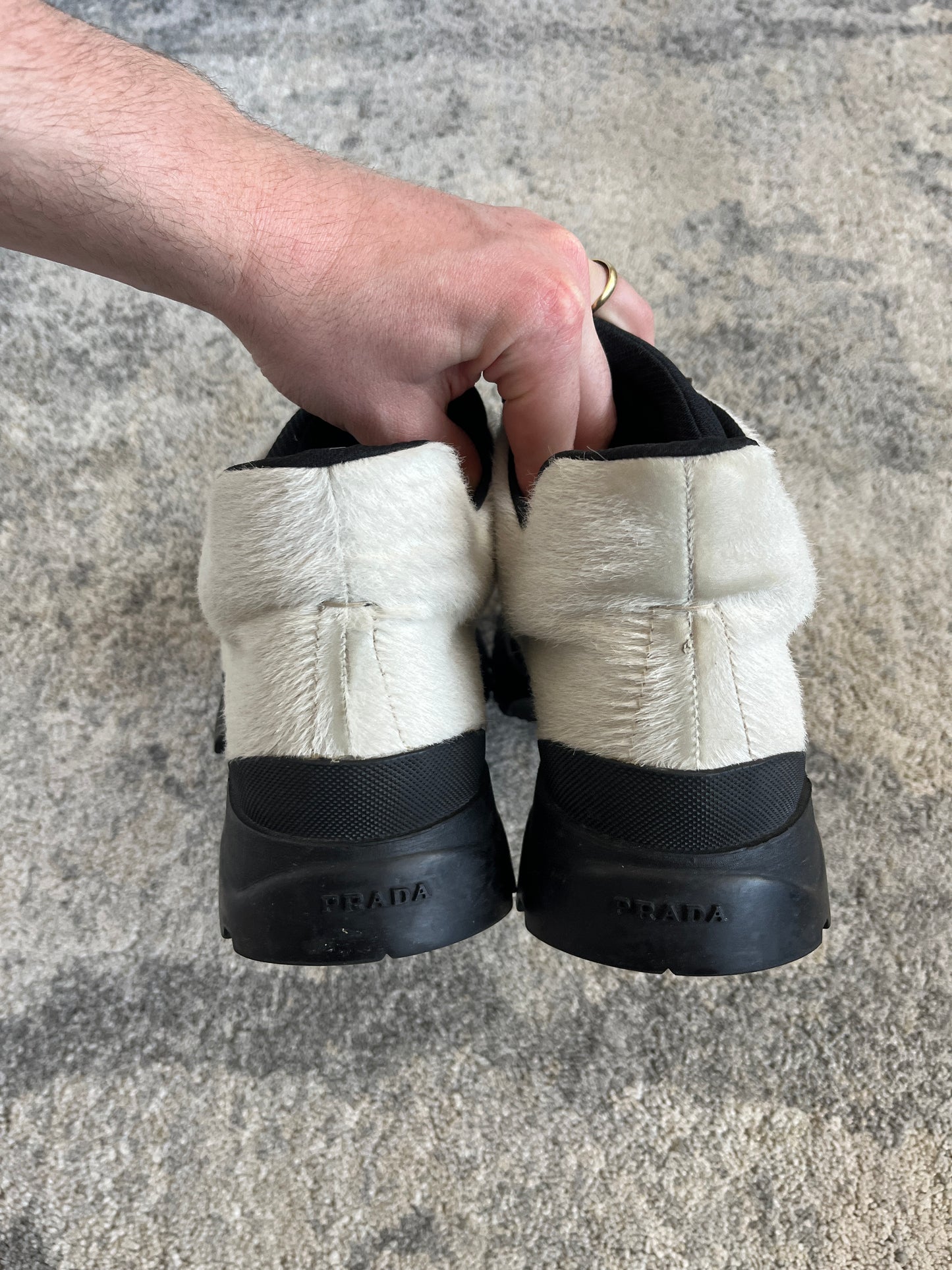 Prada 2000's pony hair shoes