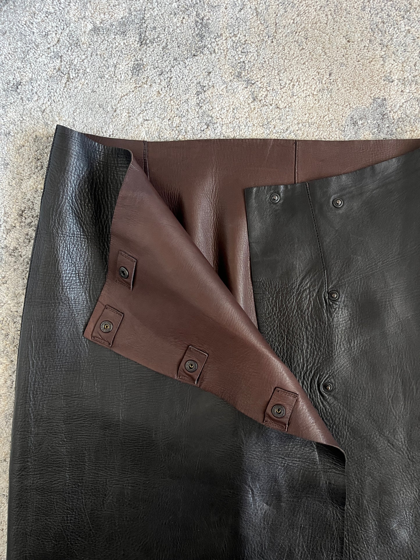 Jil Sander 2000's leather skirt