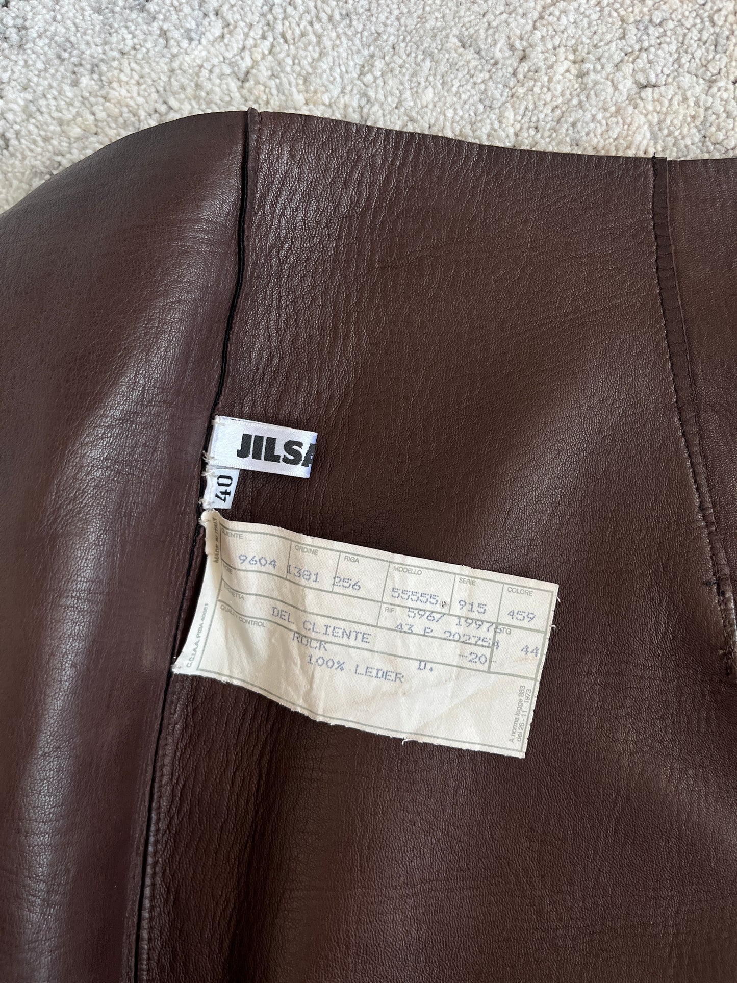 Jil Sander 2000's leather skirt