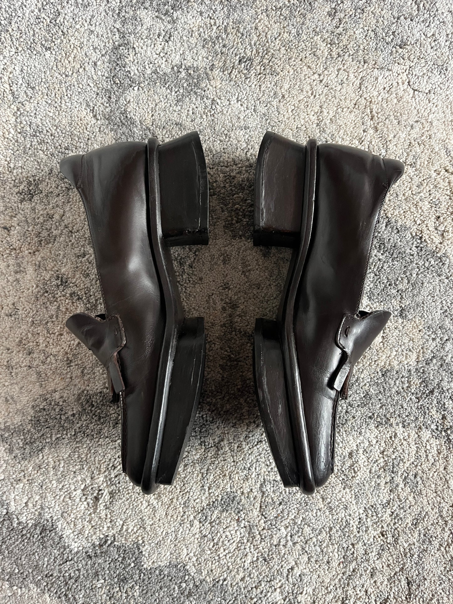 Prada SS1999 leather platform loafers