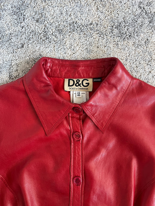 Dolce & Gabbana 2000's leather jacket