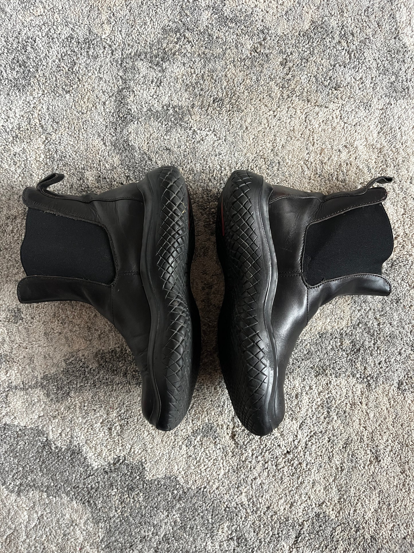 Prada FW1999 leather chelsea boots