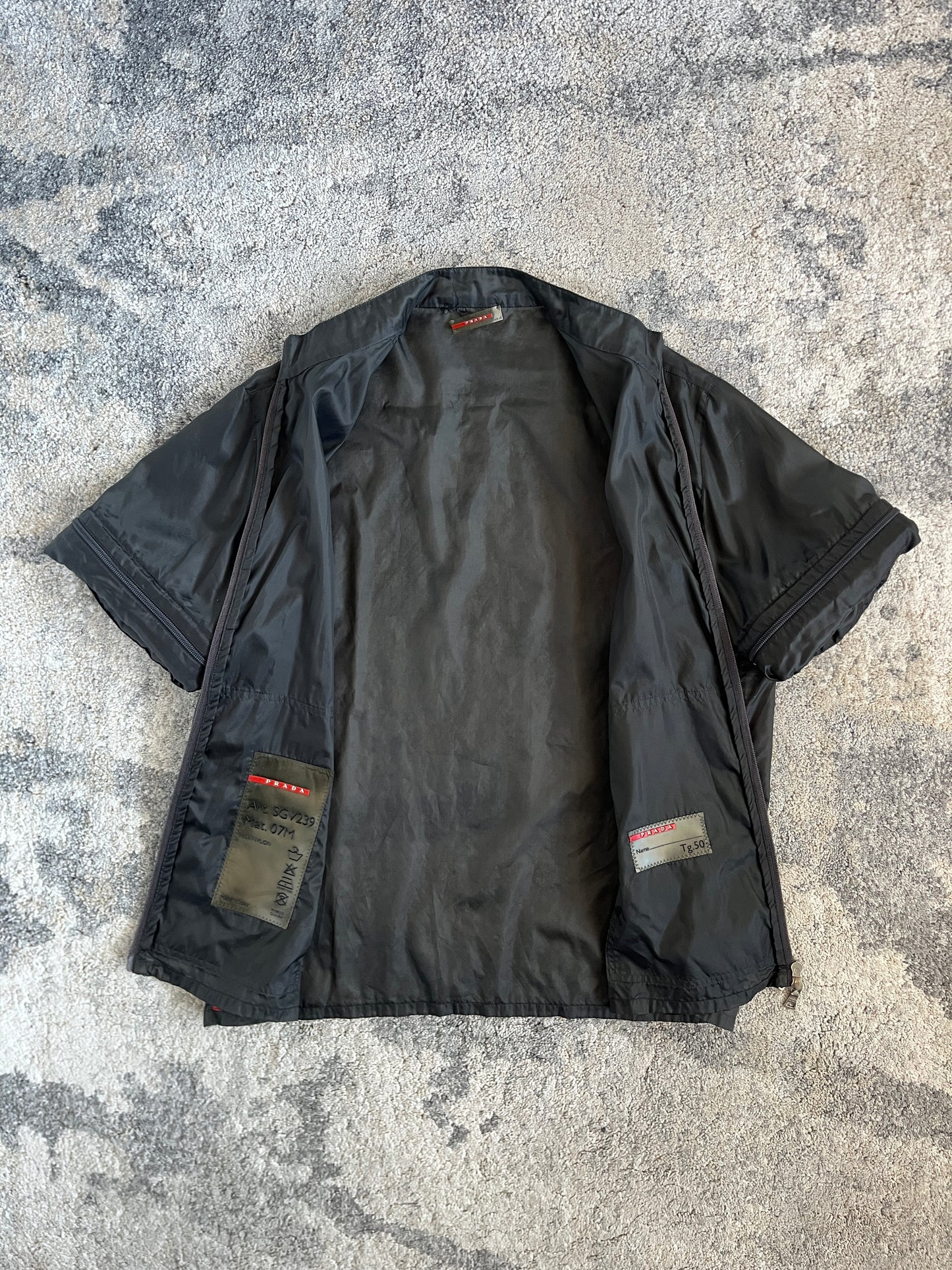 Prada SS1999 nylon transparent convertible jacket