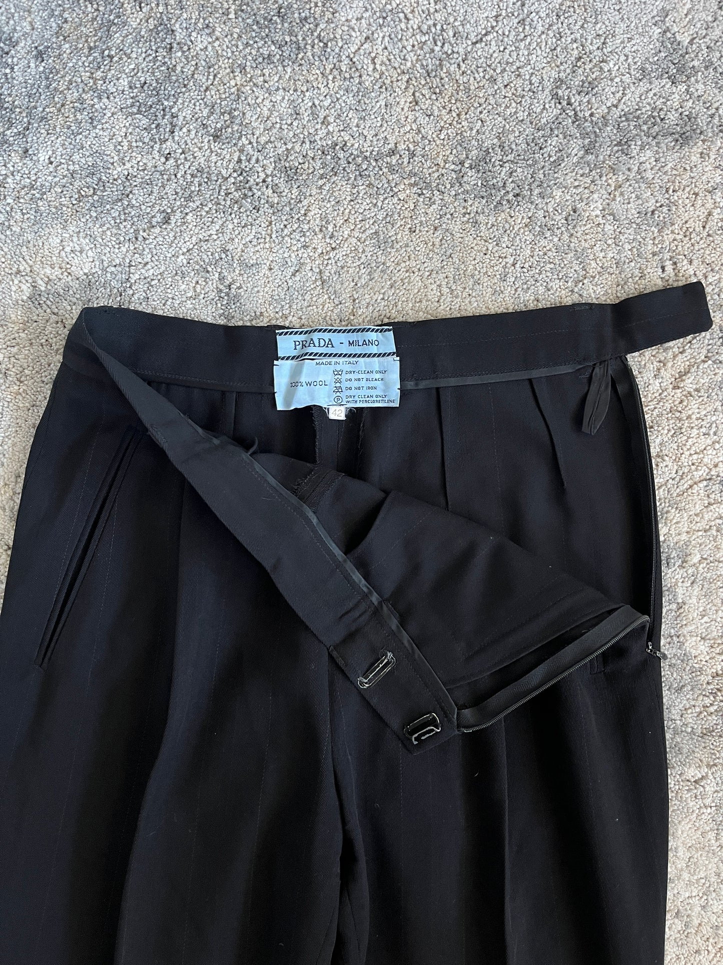 Prada 1993 wool tailored pants