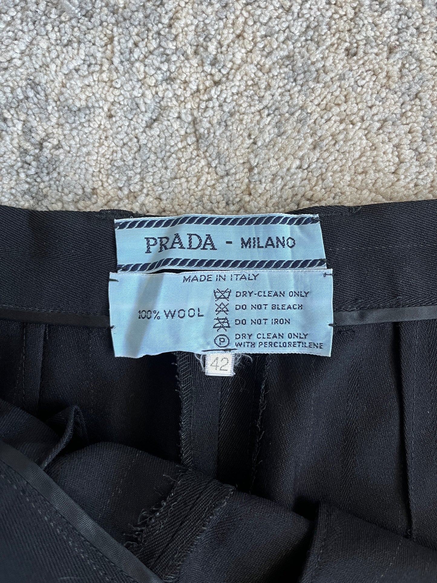 Prada 1993 wool tailored pants