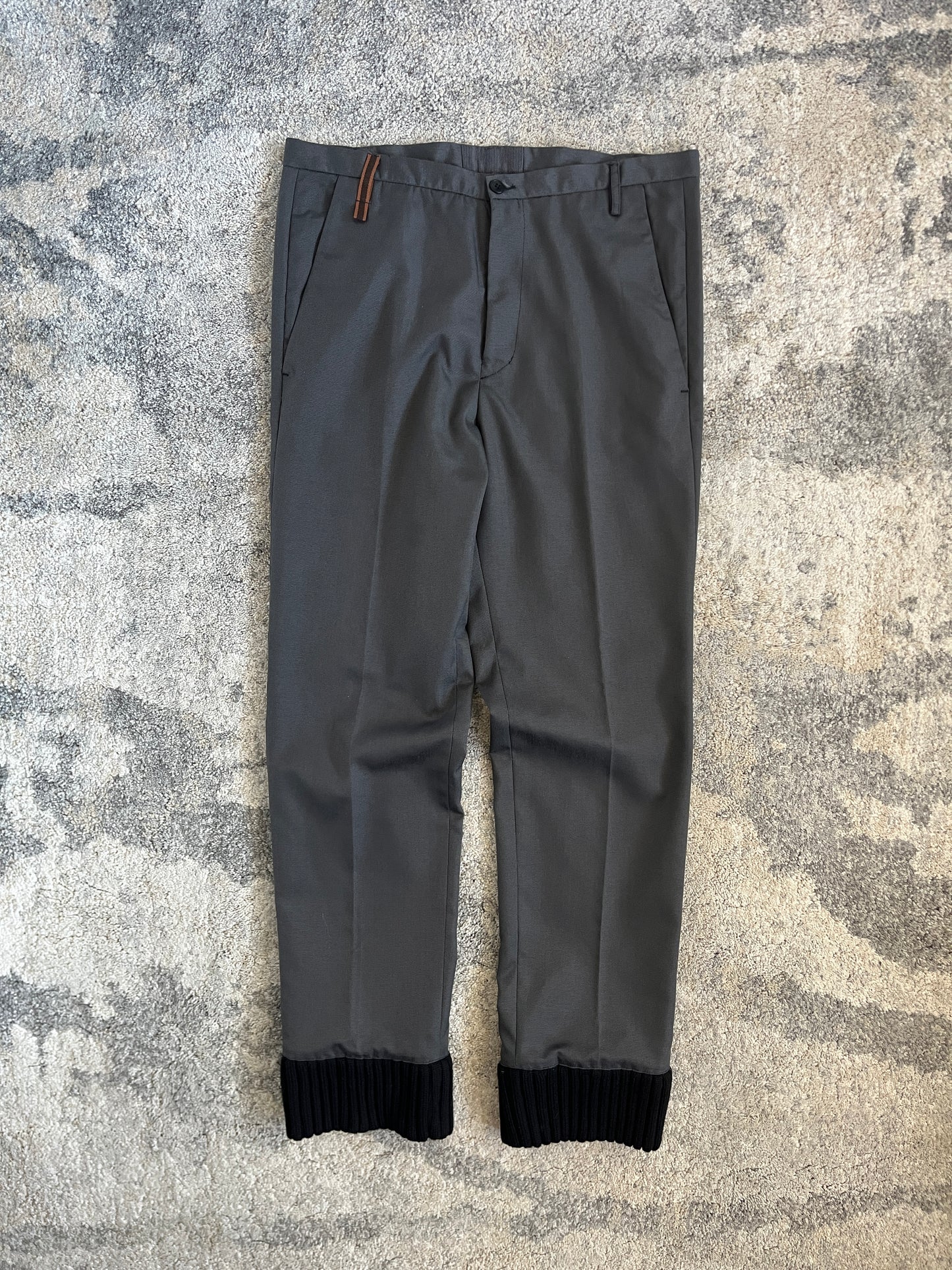 Miu Miu FW1999 nylon wool cuffs pants