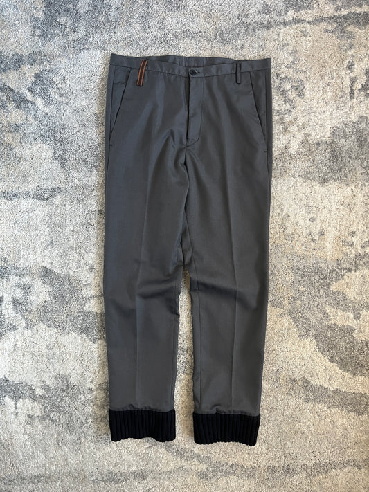 Miu Miu FW1999 nylon wool cuffs pants