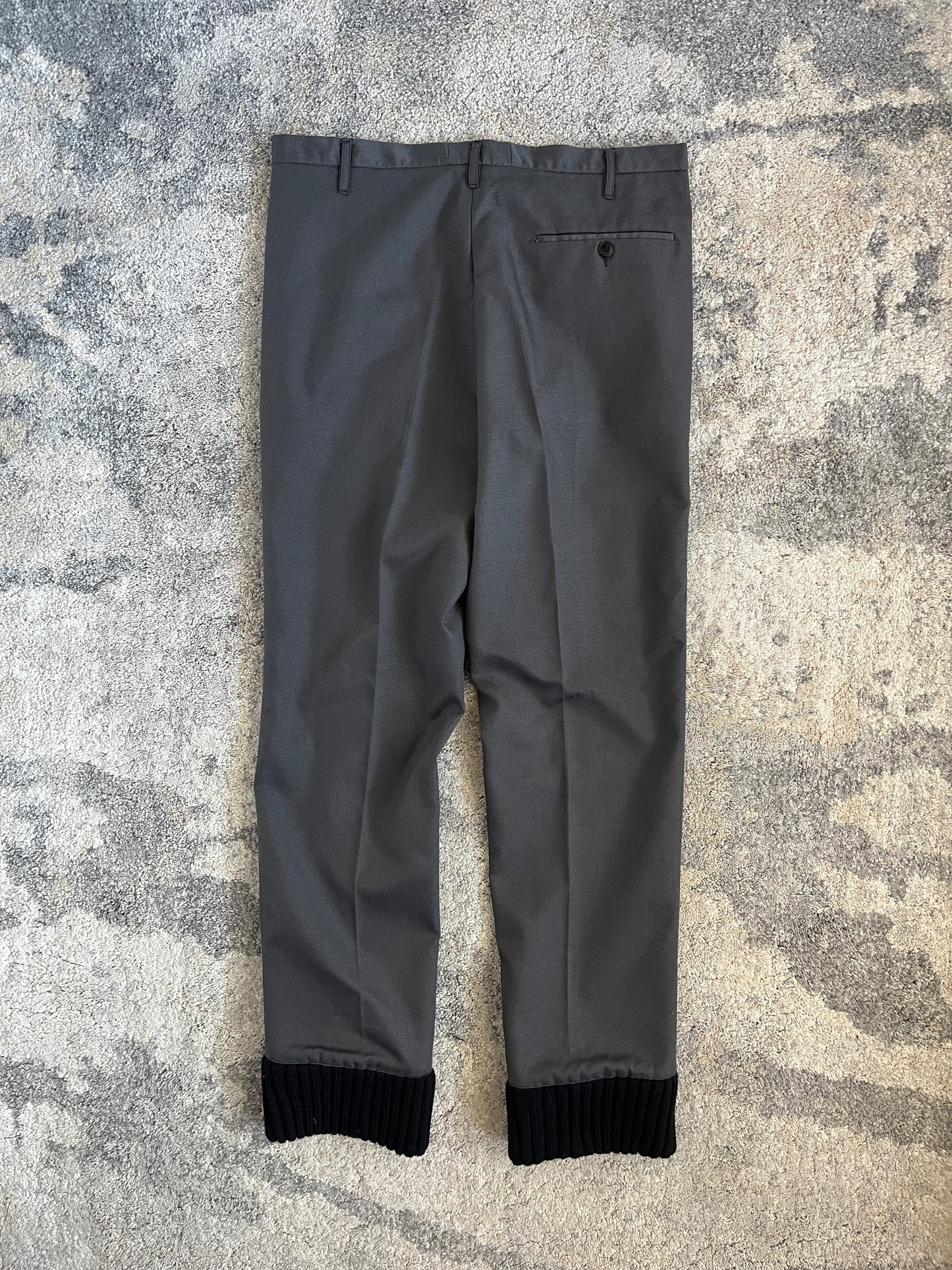 Miu Miu FW1999 nylon wool cuffs pants