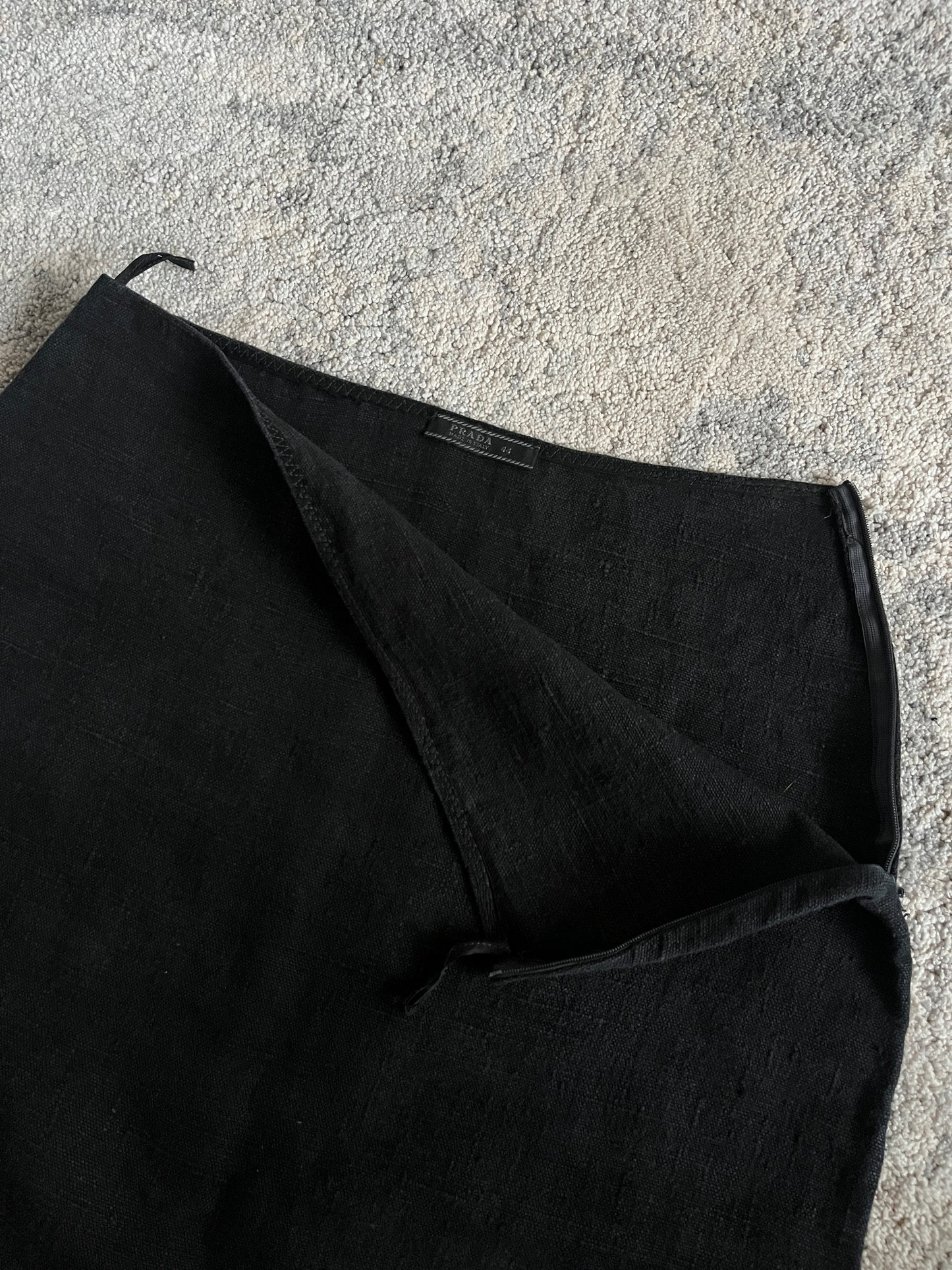 Prada SS1999 linen skirt