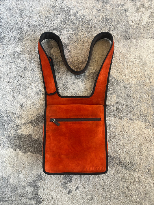 Miu Miu FW1999 suede & mesh bag