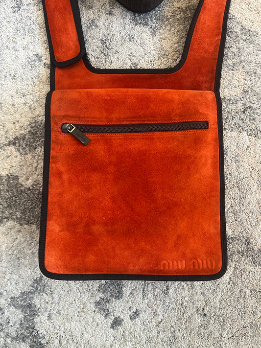 Miu Miu FW1999 suede & mesh bag