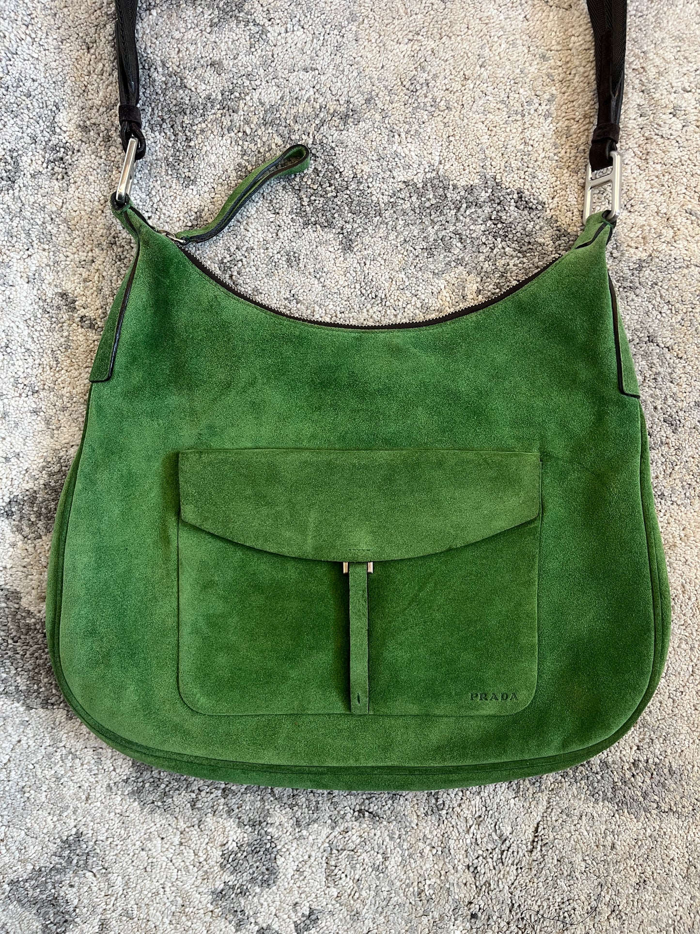 Prada FW1999 suede pocket bag
