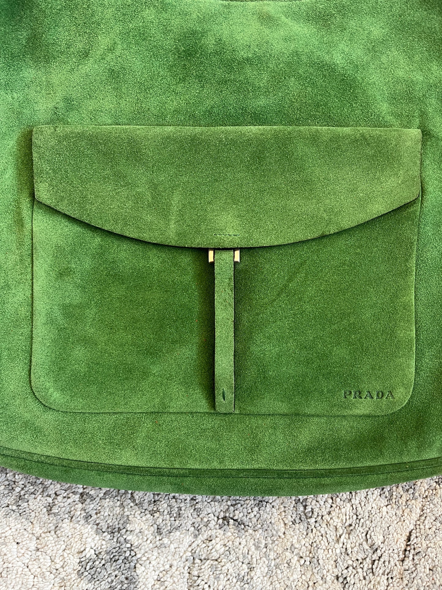 Prada FW1999 suede pocket bag