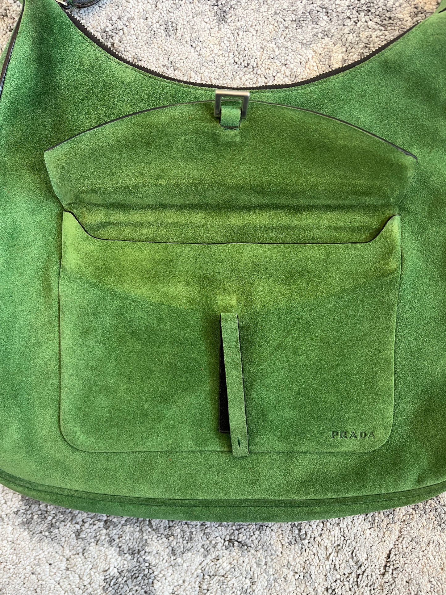 Prada FW1999 suede pocket bag