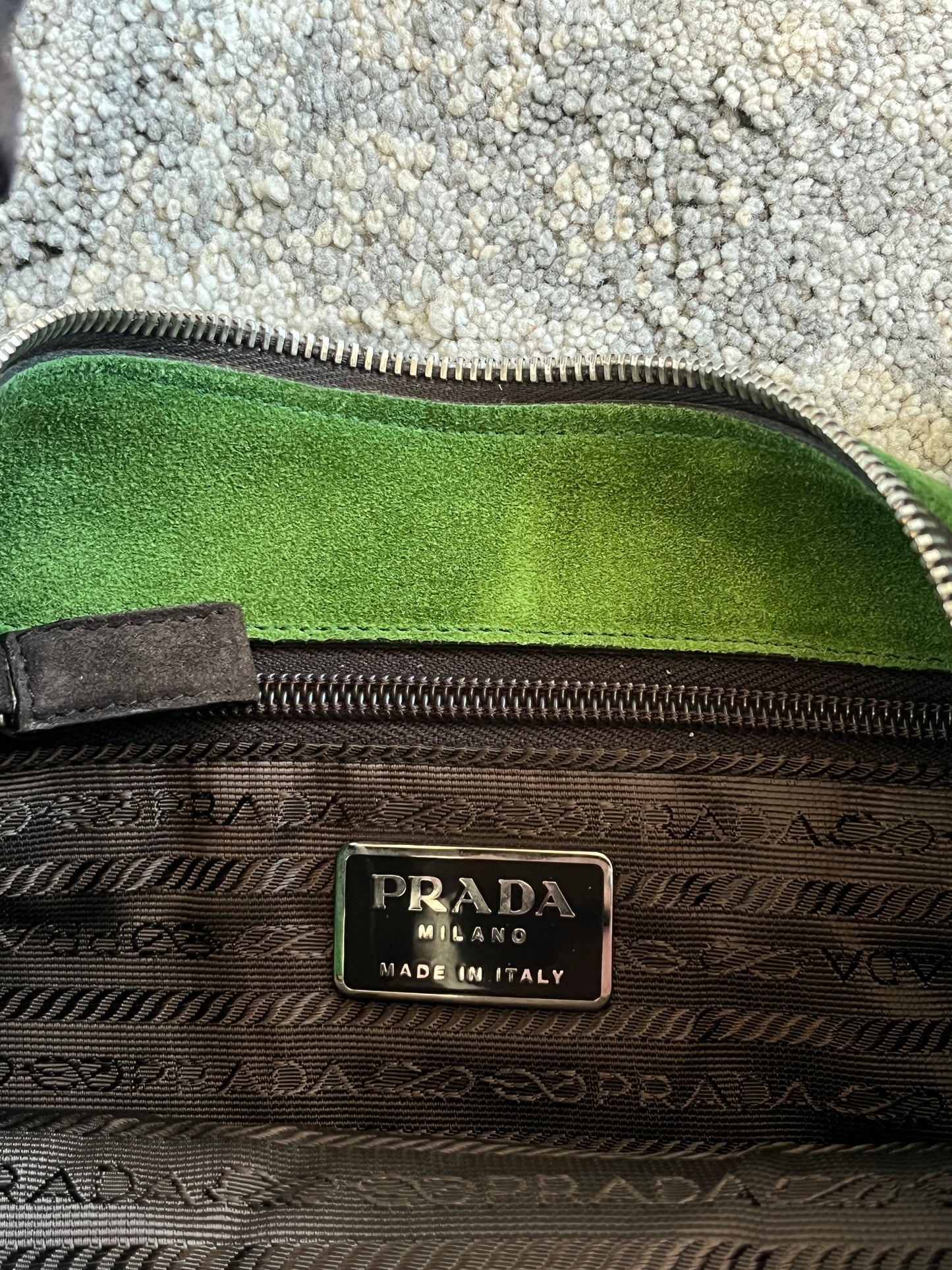 Prada FW1999 suede pocket bag