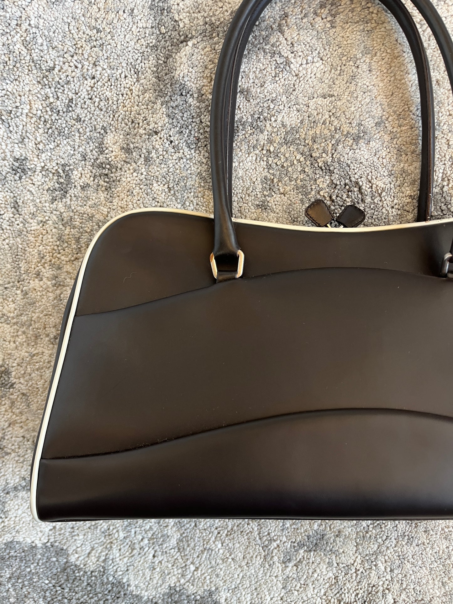 Prada FW2000 bowling leather bag