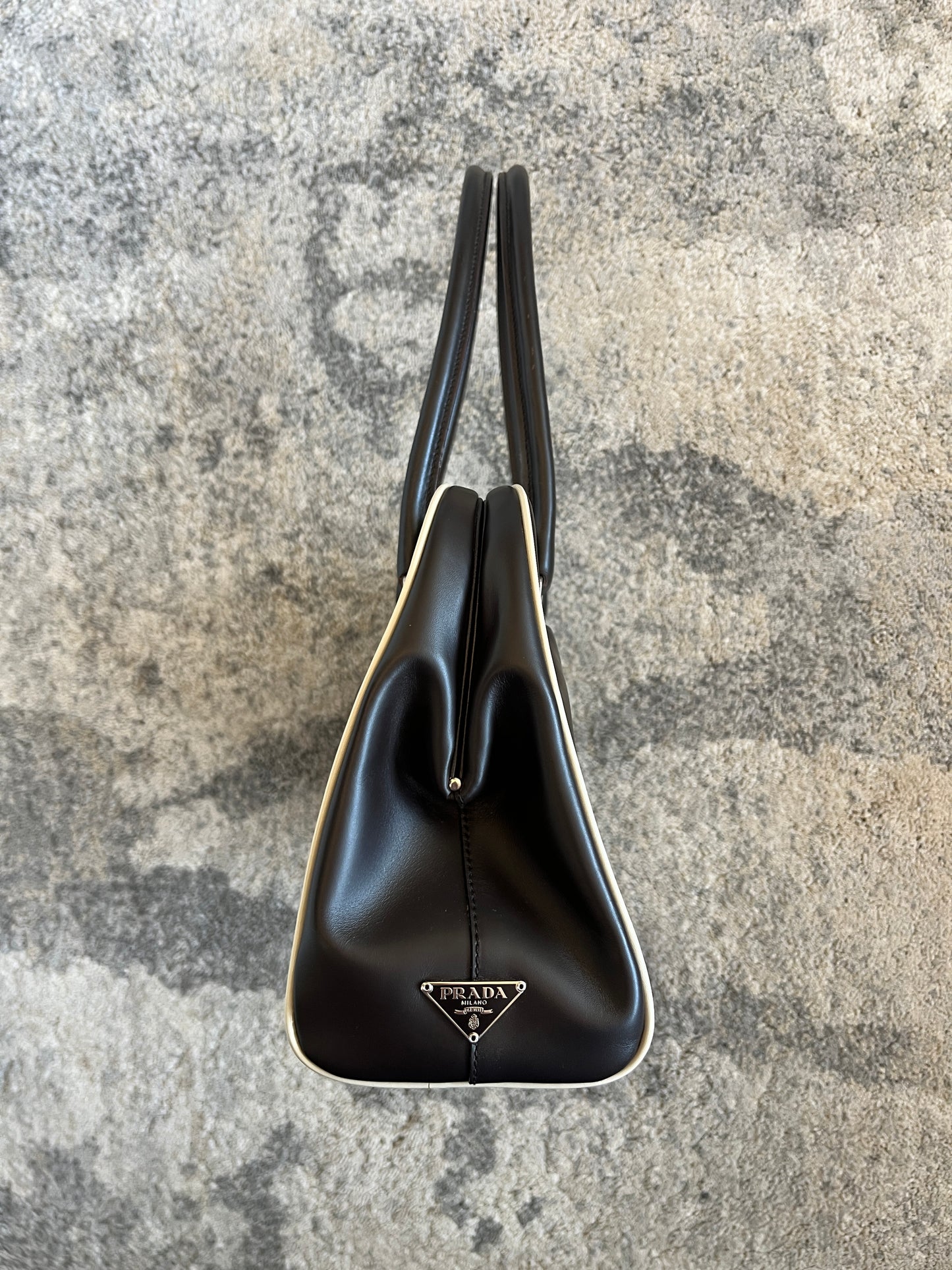 Prada FW2000 bowling leather bag