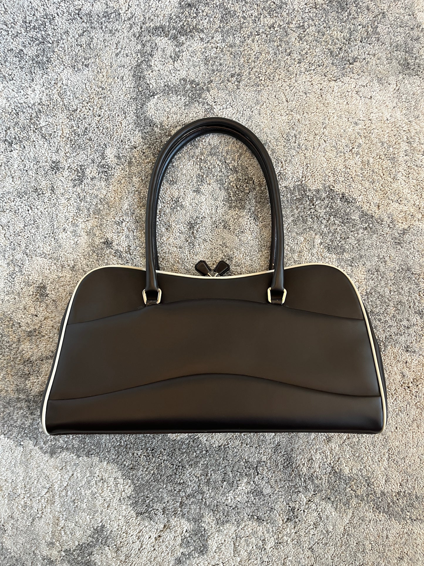Prada FW2000 bowling leather bag
